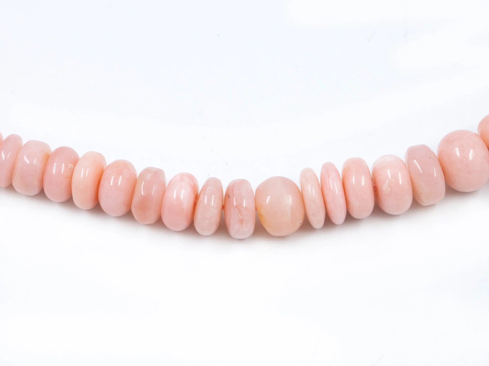 AA Quality Pink Opal Smooth Rondelle Beads, 4 To 11 mm Opal Beads, Opal Rondelle Beads, Opal Handmade Making Beads, 18" Strand (SKU1576)