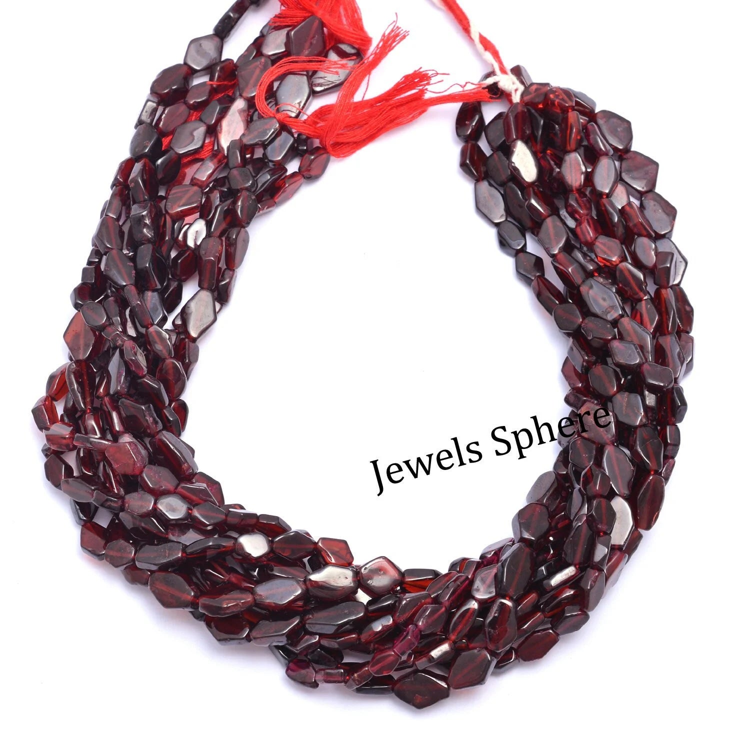 Natural Red Garnet Rhombus Smooth Fancy Shape Beads, 5x7 mm To 6x10 mm, SKU265
