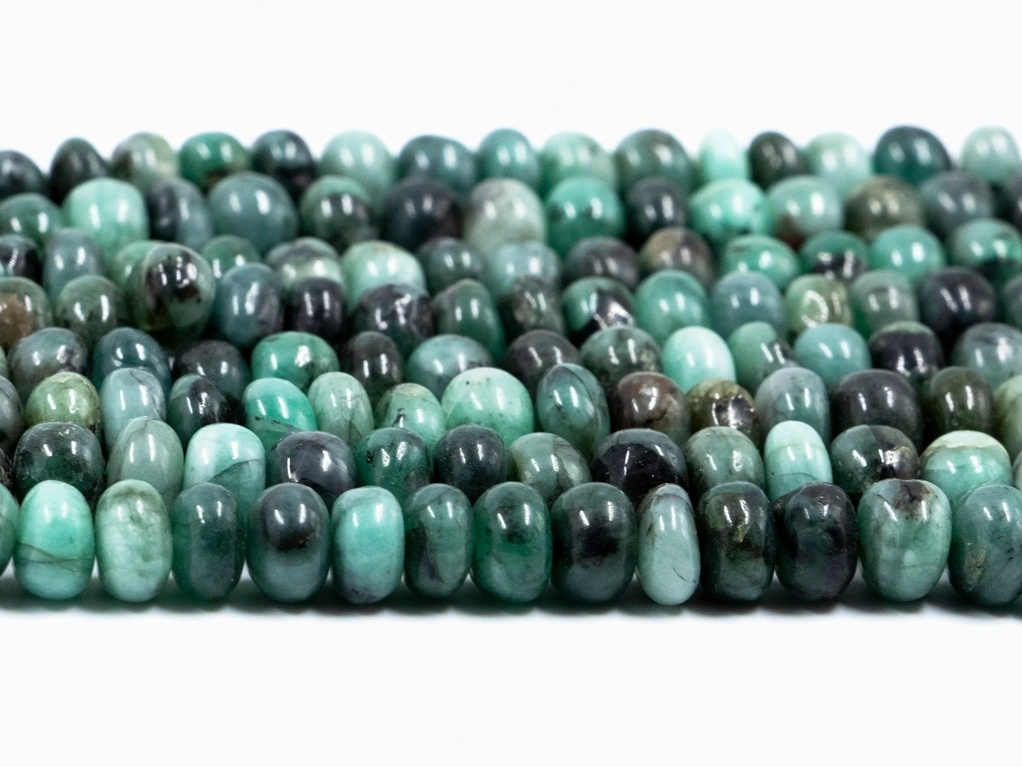 Sakota Emerald Smooth Rondelle Beads, 6 mm To 8.5 mm, Emerald Rondelle Beads, Emerald Beads, Emerald Jewelry Making Gemstone Beads