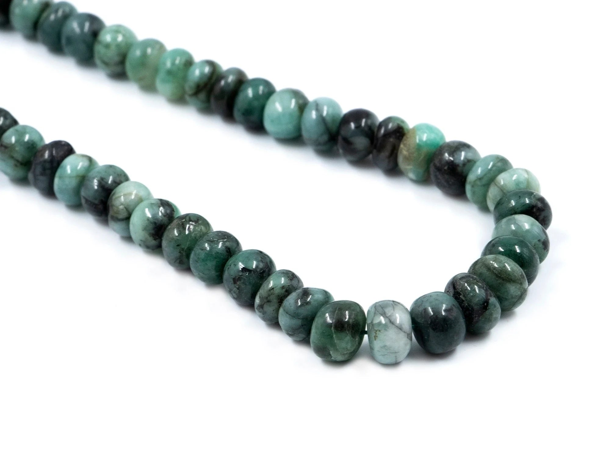 Sakota Emerald Smooth Rondelle Beads, 6 mm To 8.5 mm, Emerald Rondelle Beads, Emerald Beads, Emerald Jewelry Making Gemstone Beads