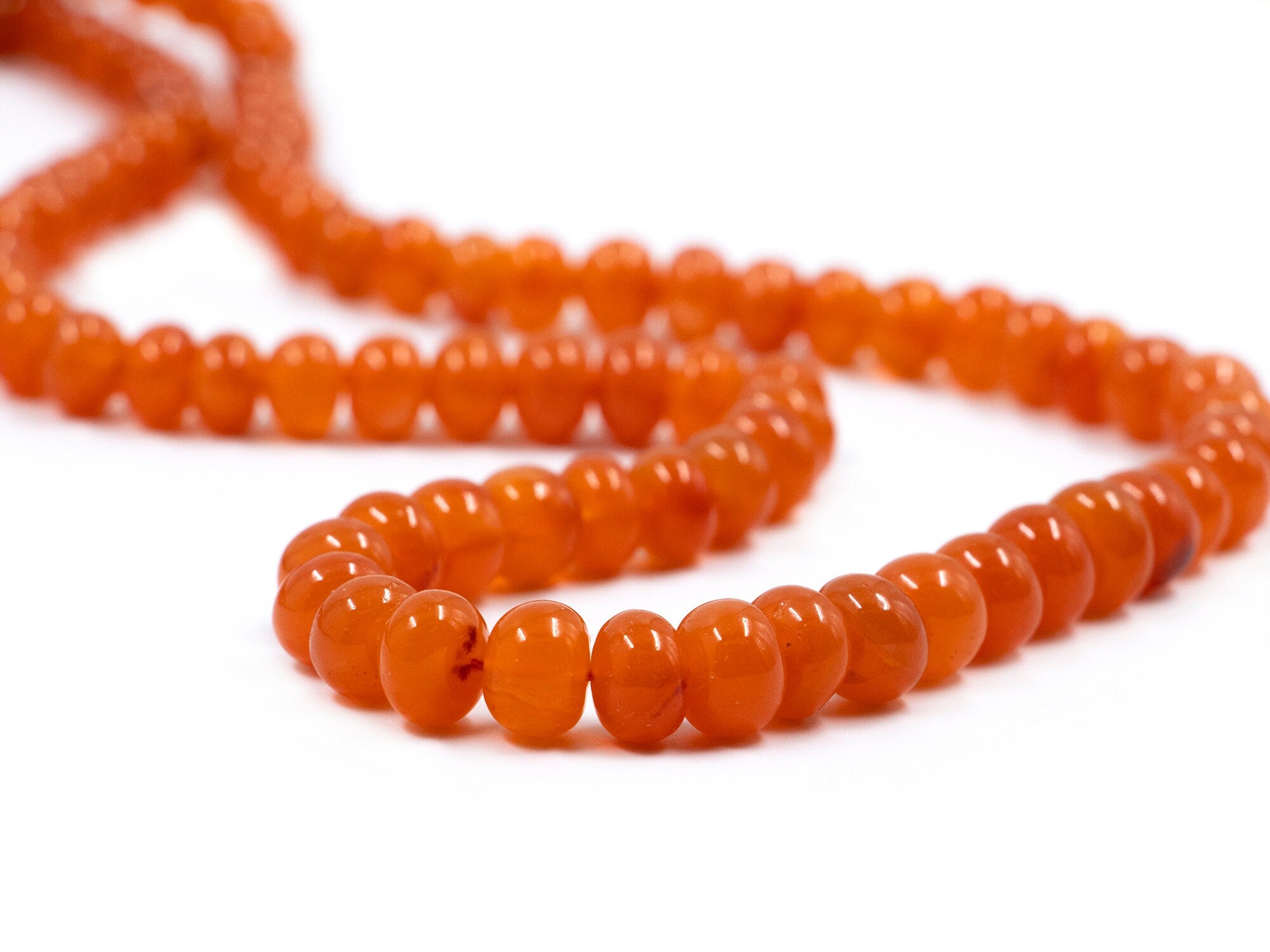 Orange Carnelian Smooth Rondelle Beads, 6 mm To 9 mm, Carnelian Rondelle Beads, Carnelian Beads, Carnelian Jewelry Making Beads