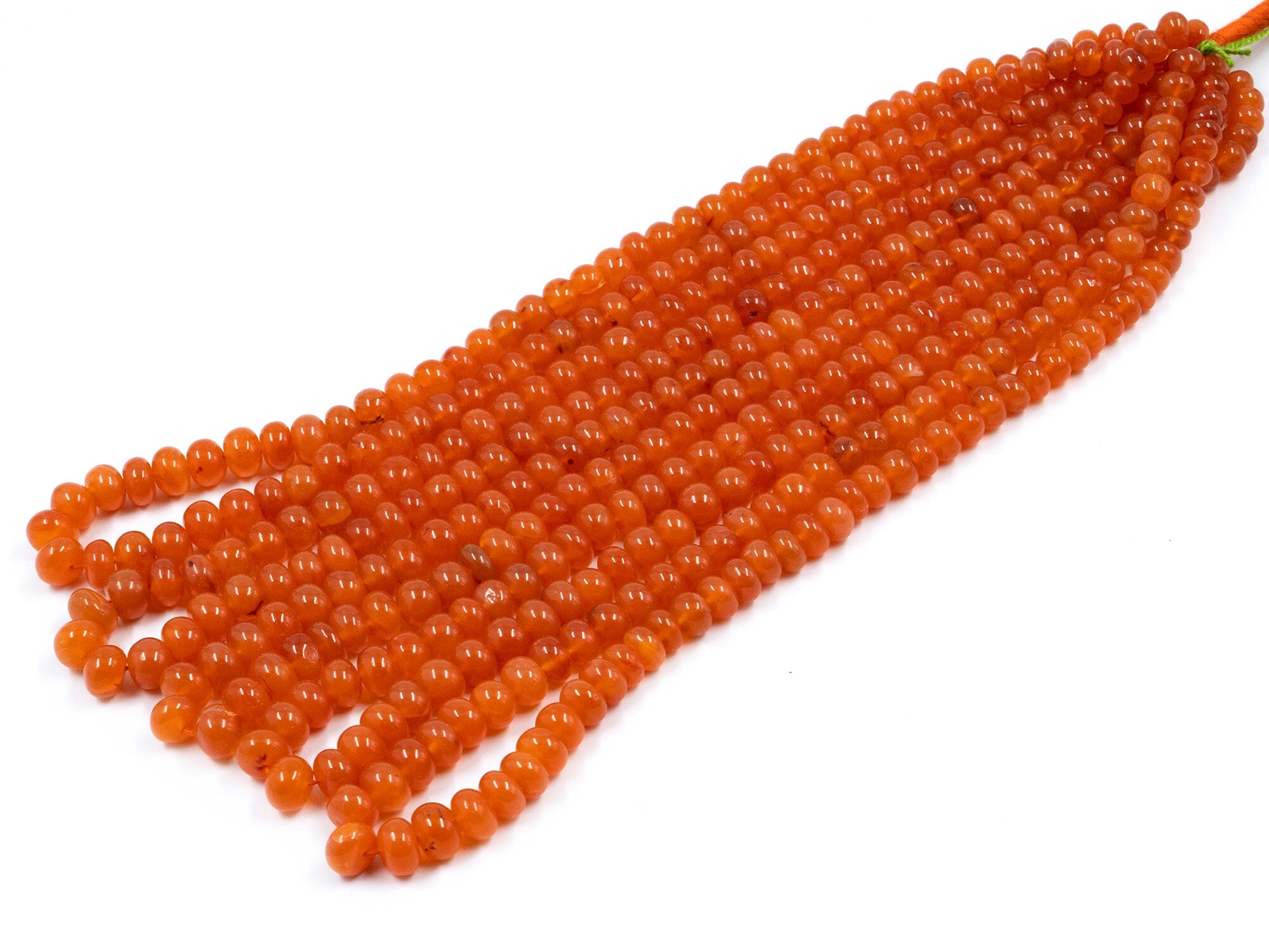 Orange Carnelian Smooth Rondelle Beads, 6 mm To 9 mm, Carnelian Rondelle Beads, Carnelian Beads, Carnelian Jewelry Making Beads