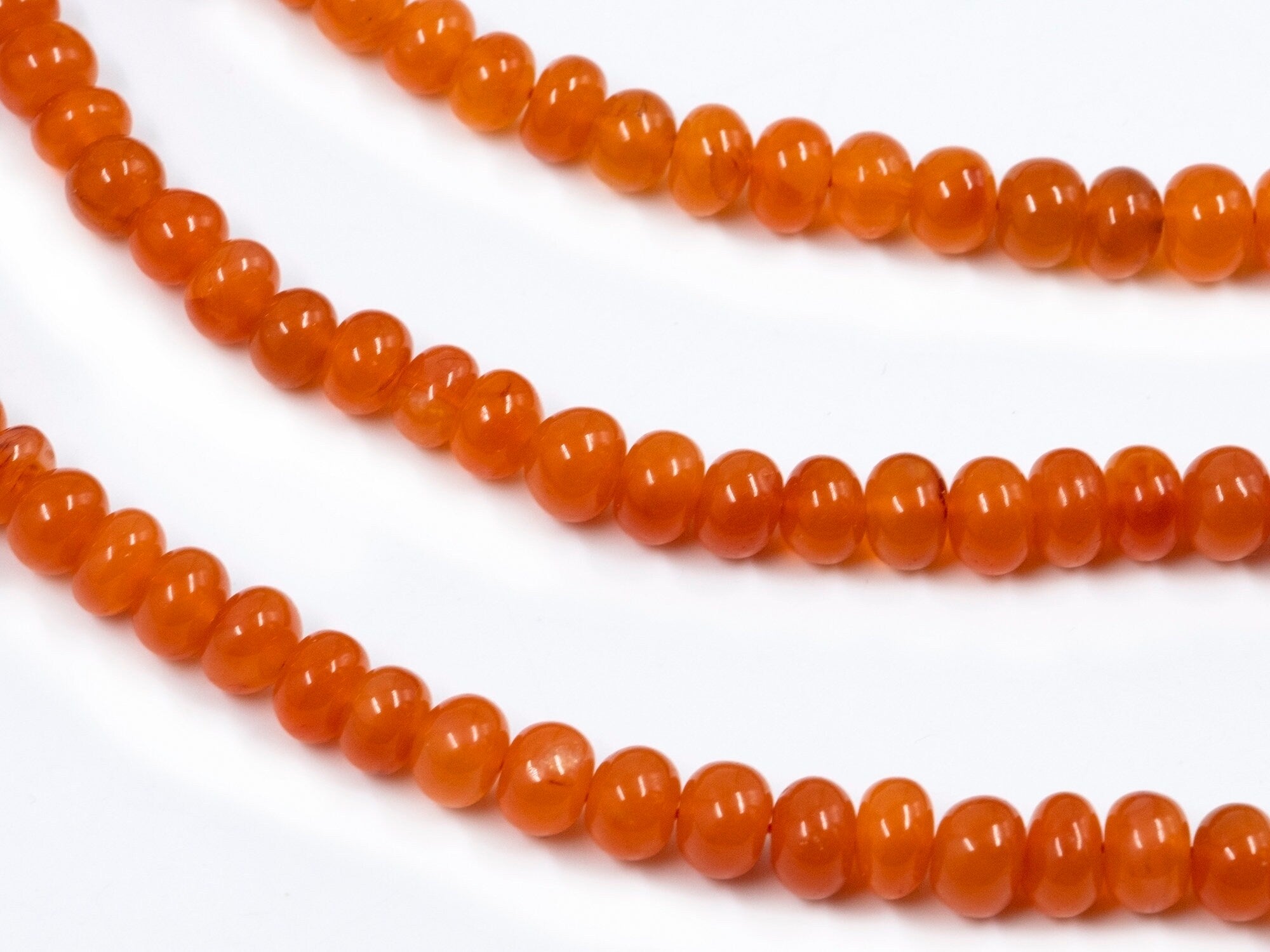 Orange Carnelian Smooth Rondelle Beads, 6 mm To 9 mm, Carnelian Rondelle Beads, Carnelian Beads, Carnelian Jewelry Making Beads