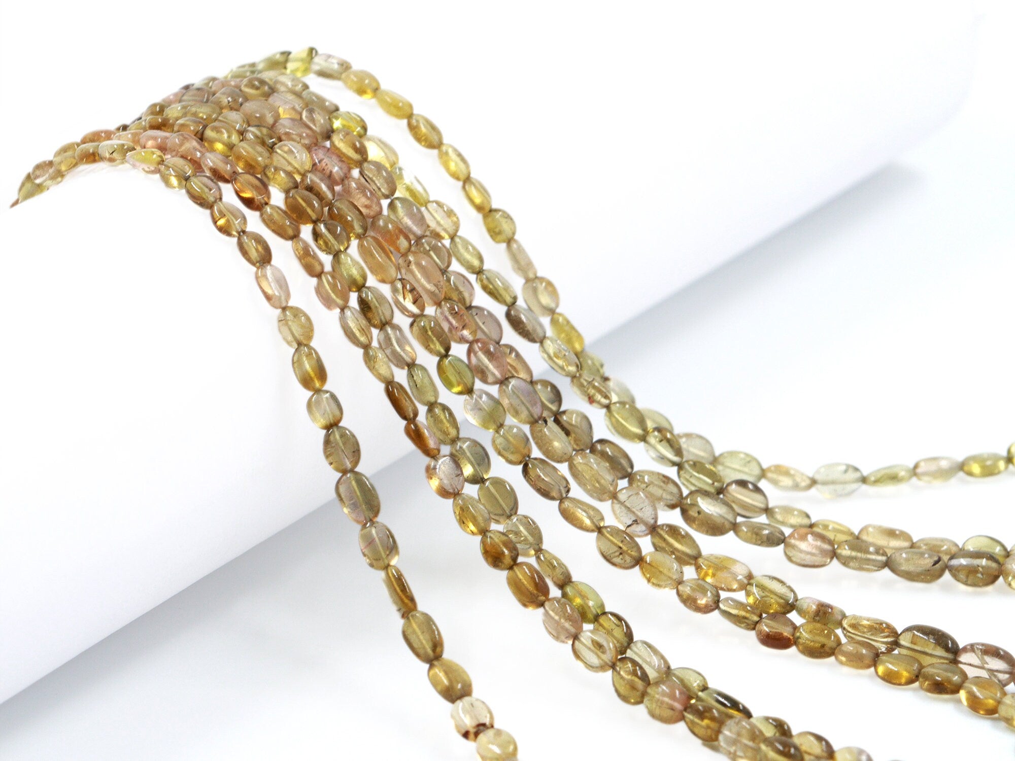 Green Tourmaline Smooth Oval Beads, 3x3.5 mm To 5x7 mm, Tourmaline Oval, Tourmaline Handmade Jewelry Making Gemstone Beads
