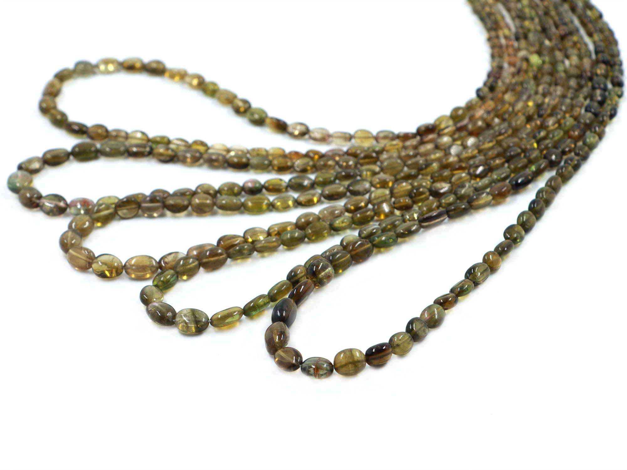 Green Tourmaline Smooth Oval Beads, 3x4 mm To 5x7 mm, Green Tourmaline Oval, Tourmaline Handmade Gift For Women, Jewelry Gemstone