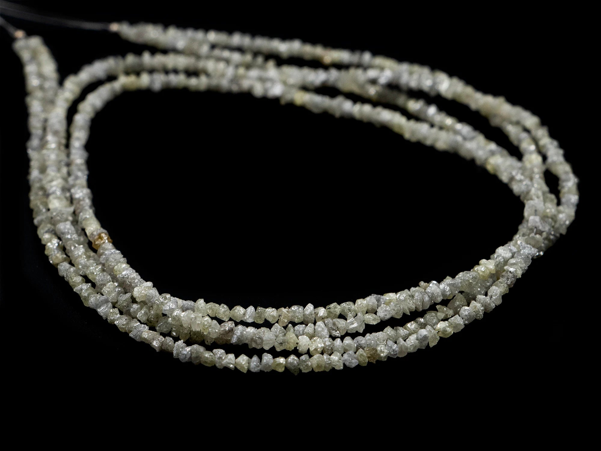 Natural Lemon Diamond Chips Organic Beads, 2.5 mm To 3 mm, Organic Chips Diamond, Diamond Jewelry Making Beads, 18 Inches, SKU 1596