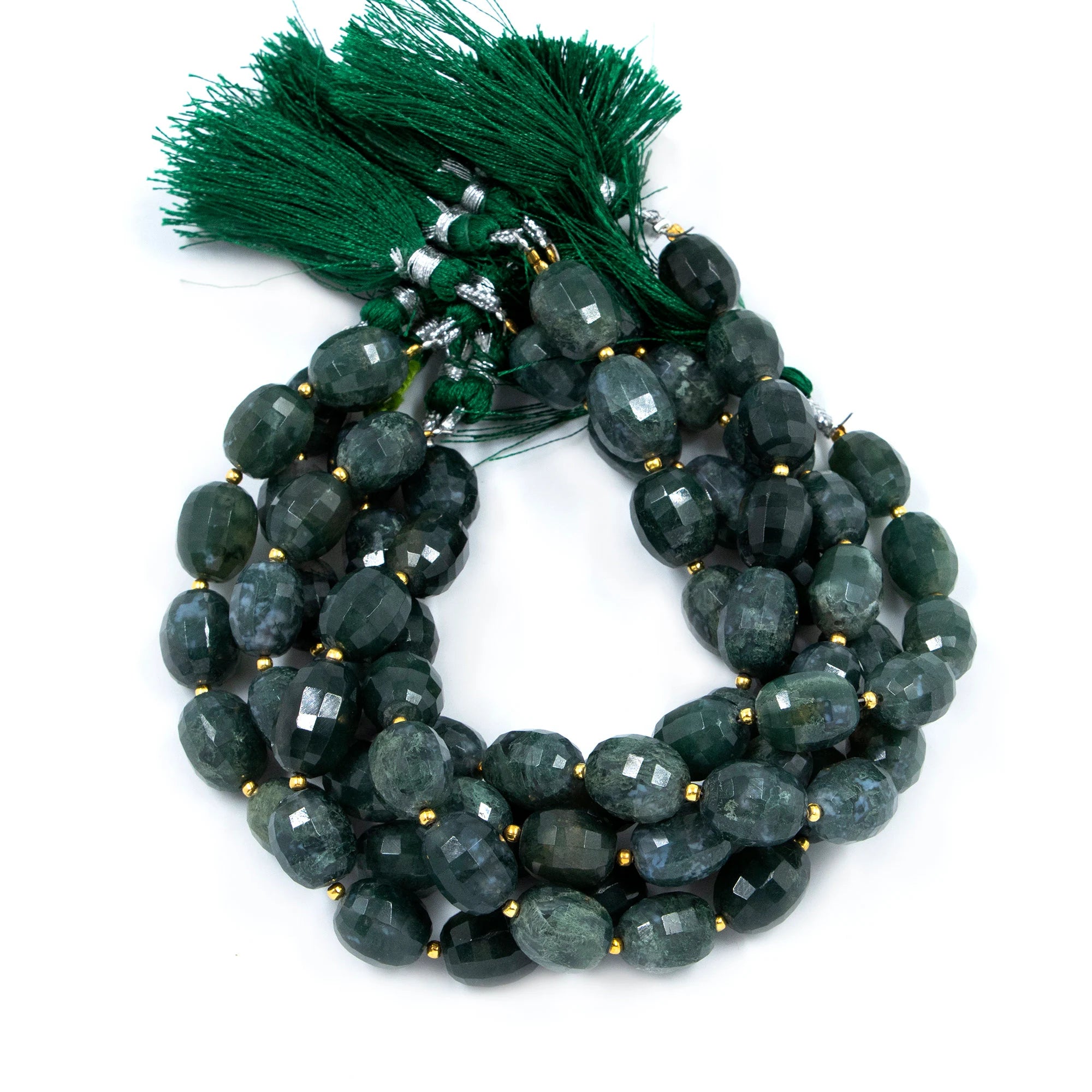 Natural Green Moss Agate Faceted Oval Beads, 9.5x12.5 mm To 10x15 mm, Green Moss Agate Oval, Handmade Jewelry Making Beads,, SKU 1557