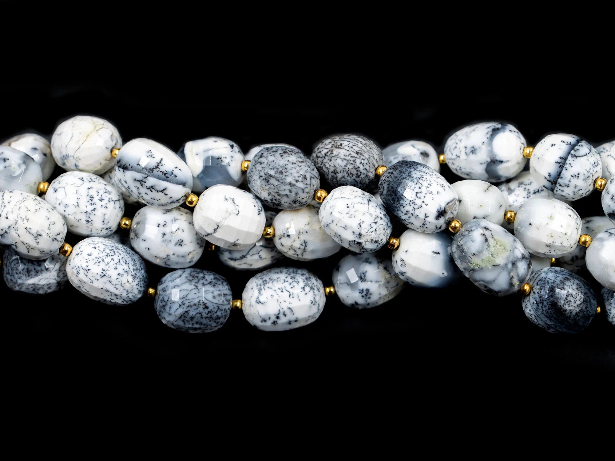 AA Quality Unique Opal Beads, Dendrite Opal Beads, Faceted Oval Beads, 10x12 mm To 11x15 mm Beads, Opal Beads for Jewelry (SKU1561)