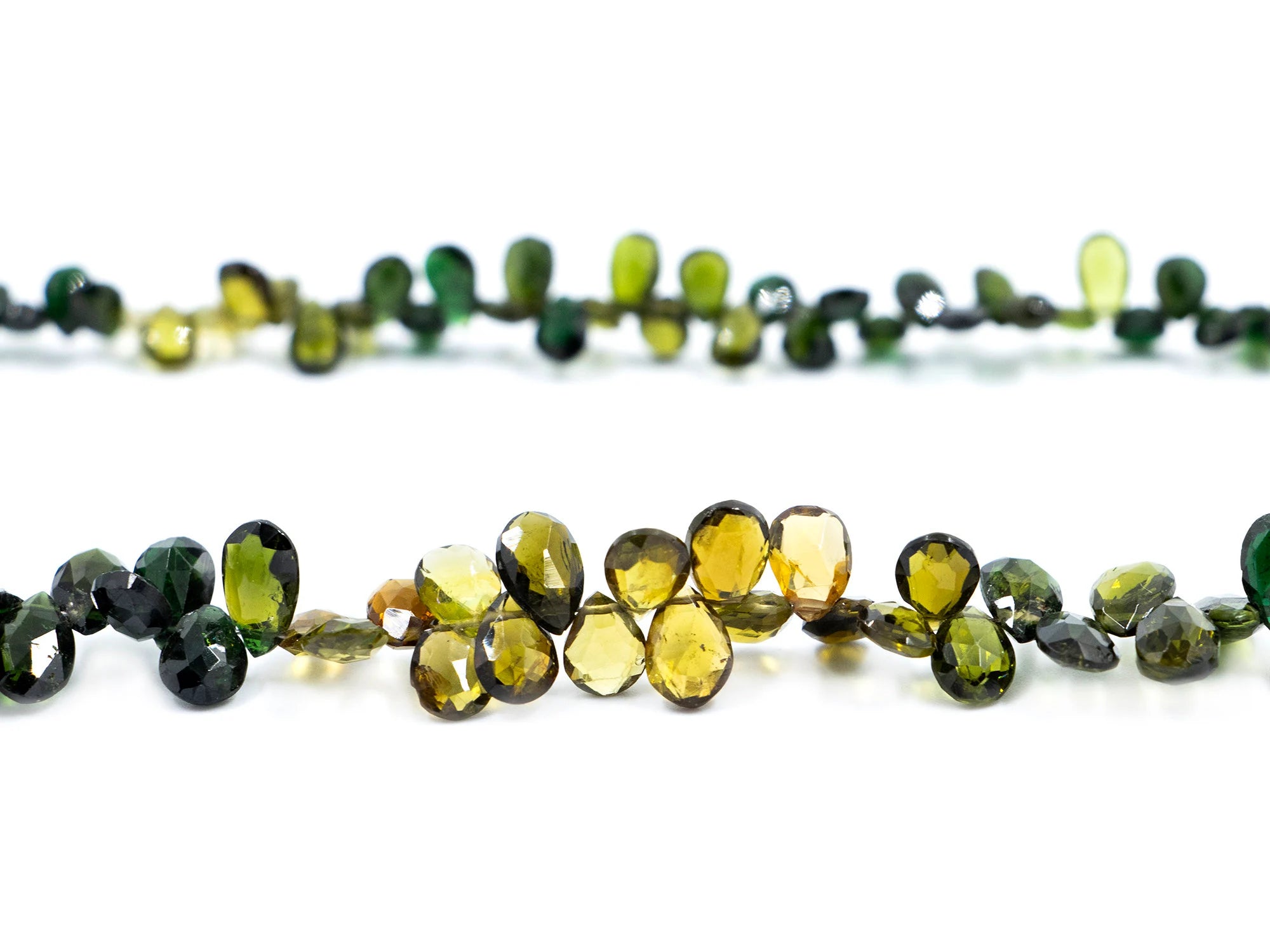 Natural Chrome Tourmaline Faceted Pear Beads, Chrome Tourmaline Pears, Tourmaline Handmade Jewelry Making Beads, 9 Inch Strand