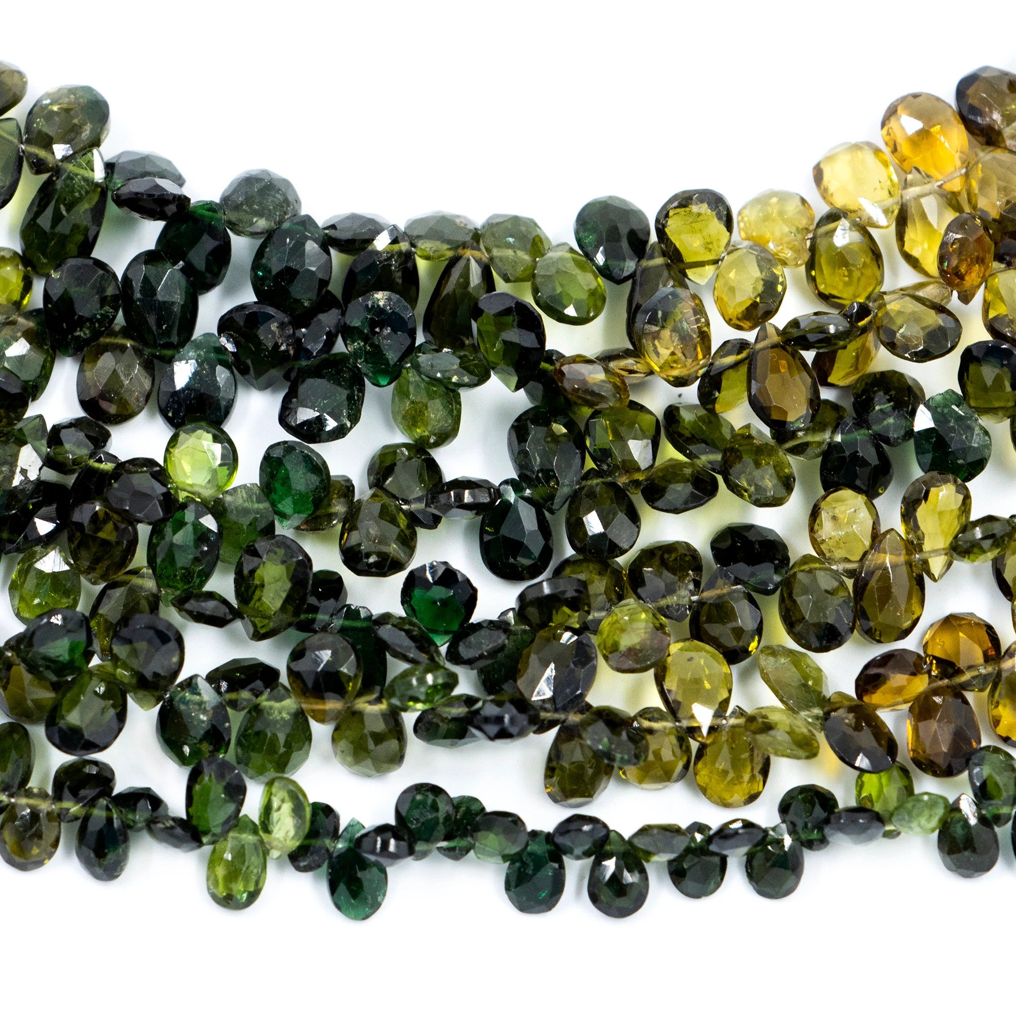 Natural Chrome Tourmaline Faceted Pear Beads, Chrome Tourmaline Pears, Tourmaline Handmade Jewelry Making Beads, 9 Inch Strand