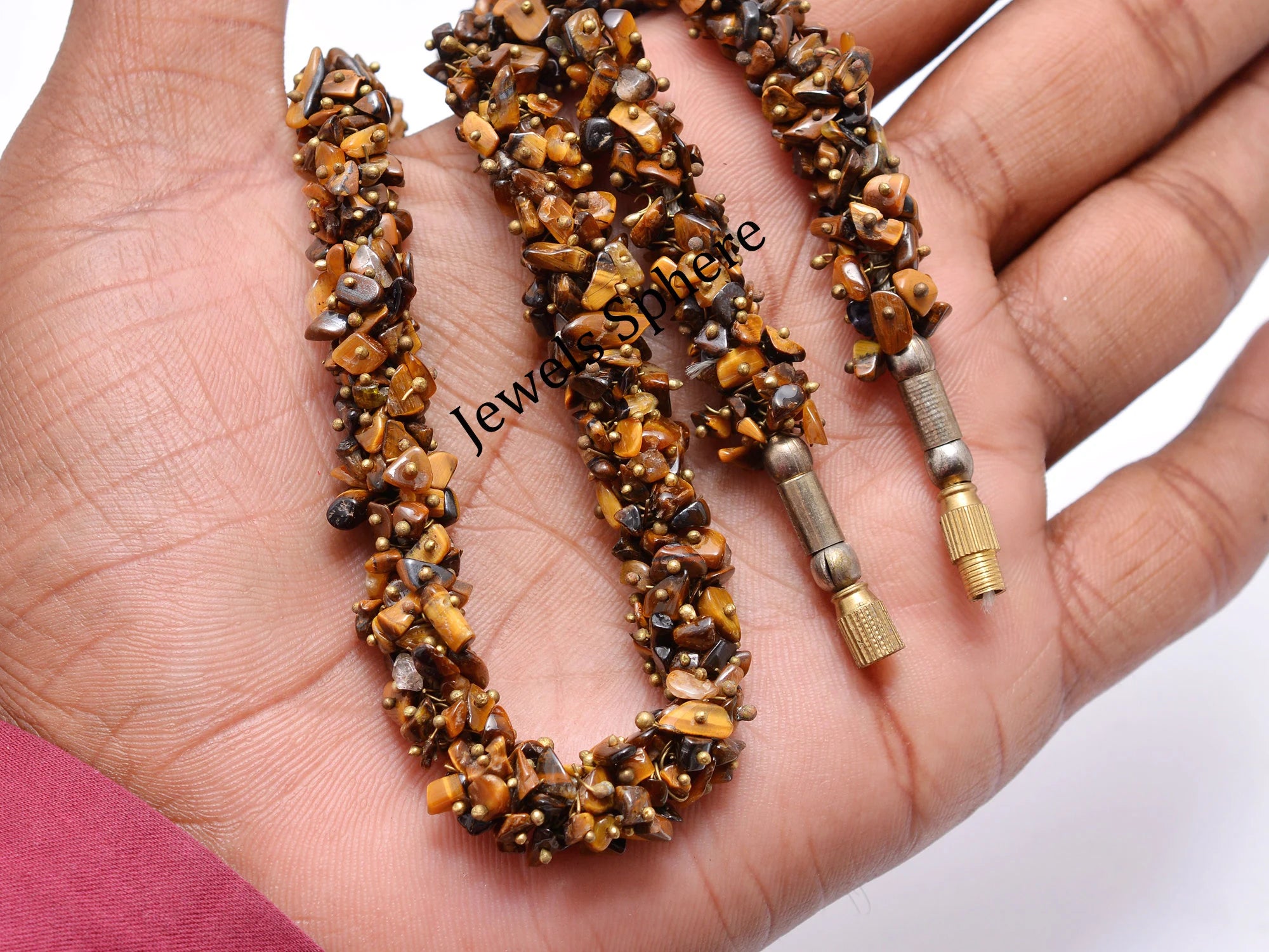Natural Tiger's Eye Smooth Chips Beads, 4 mm To 5 mm, SKU840