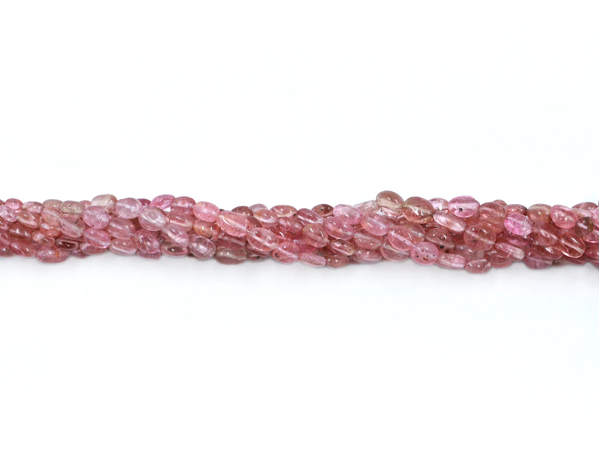Natural Pink Tourmaline Smooth Oval Beads, 3x3.5 mm To 5x7 mm, Pink Tourmaline Oval, Tourmaline Jewelry Making Gemstone , 18 Inch