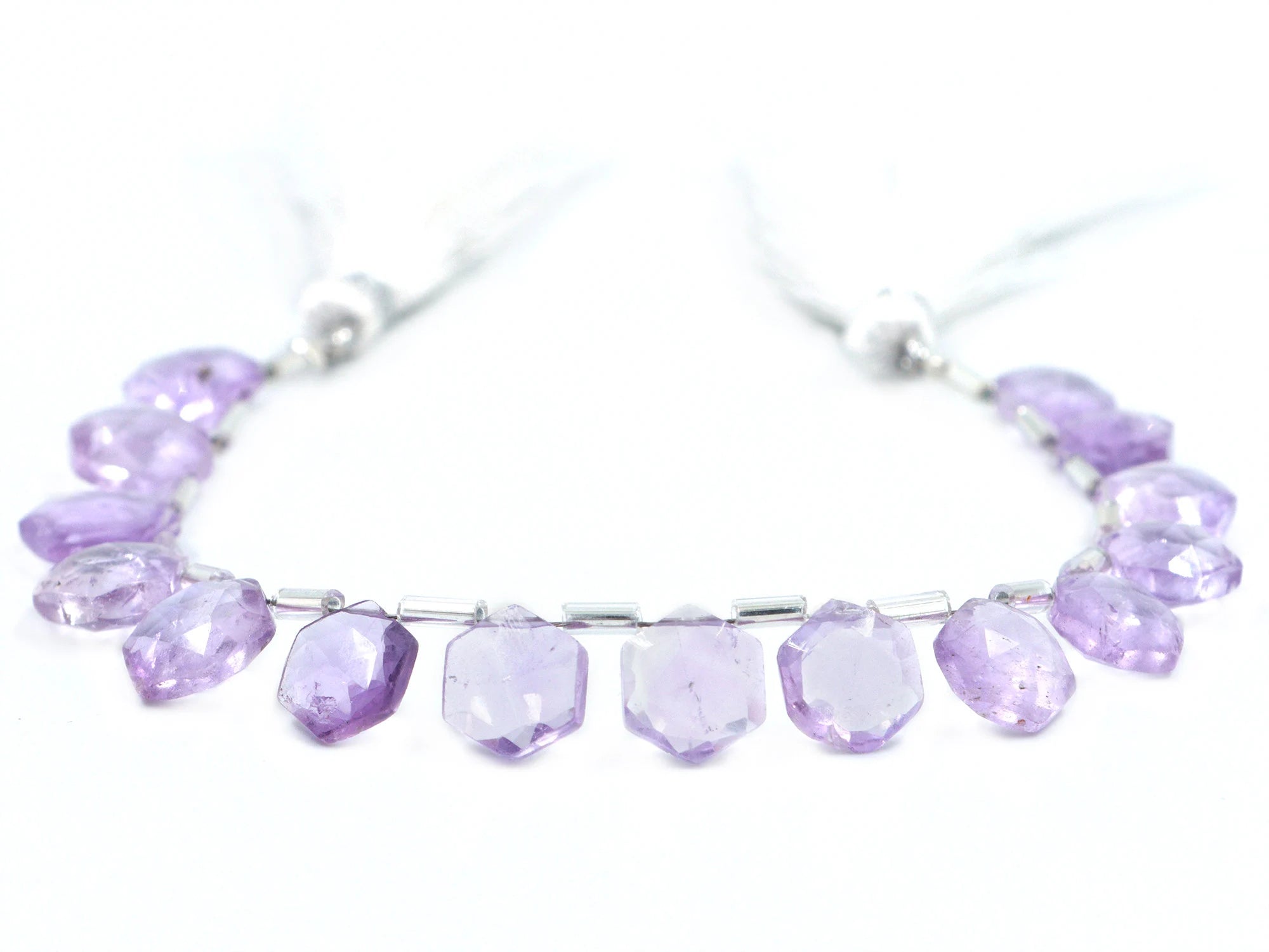 AA Quality Pink Amethyst Faceted Hexagon Beads, Amethyst Hexagon Beads, 6 Corner Hexagon, Jewelry Making Gemstone Beads
