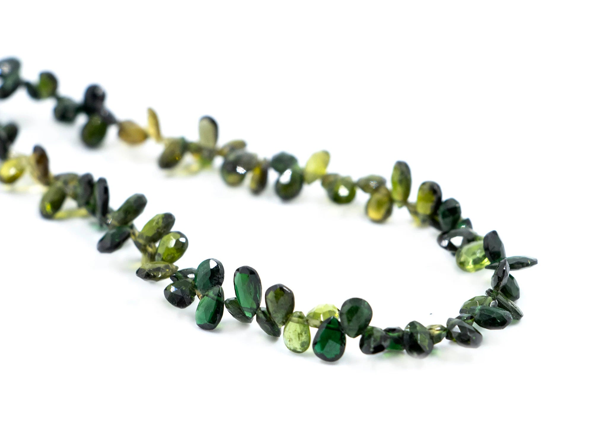 Natural Chrome Tourmaline Faceted Pear Beads, Chrome Tourmaline Pears, Tourmaline Handmade Jewelry Making Beads, 9 Inch Strand