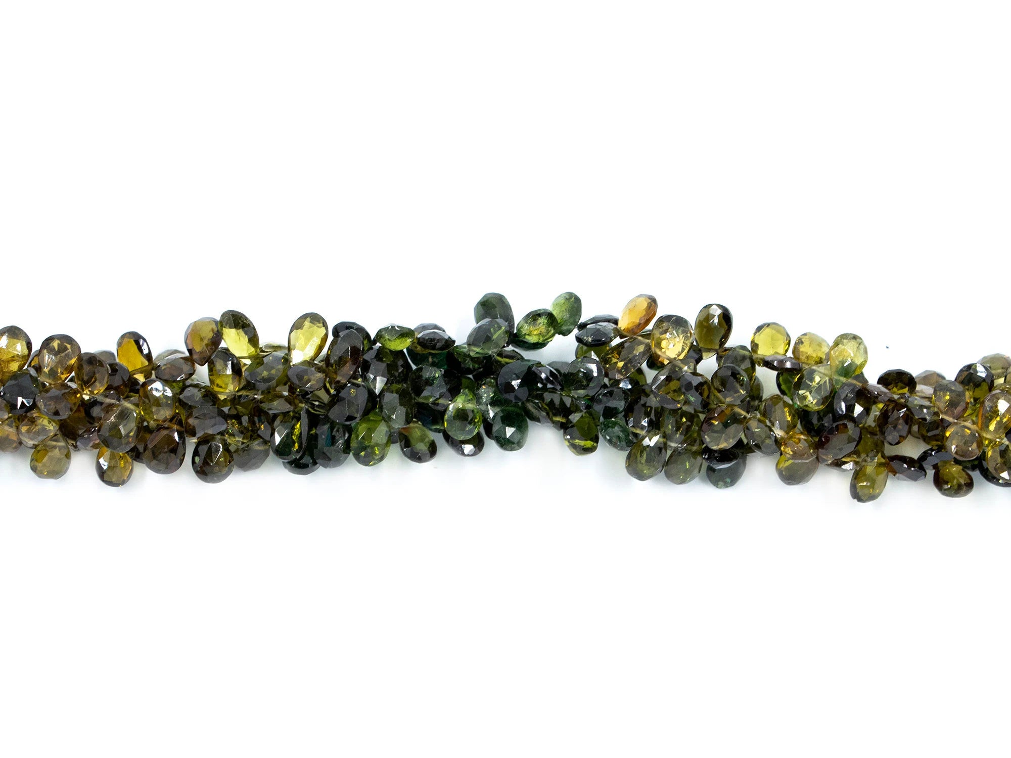 Natural Chrome Tourmaline Faceted Pear Beads, Chrome Tourmaline Pears, Tourmaline Handmade Jewelry Making Beads, 9 Inch Strand