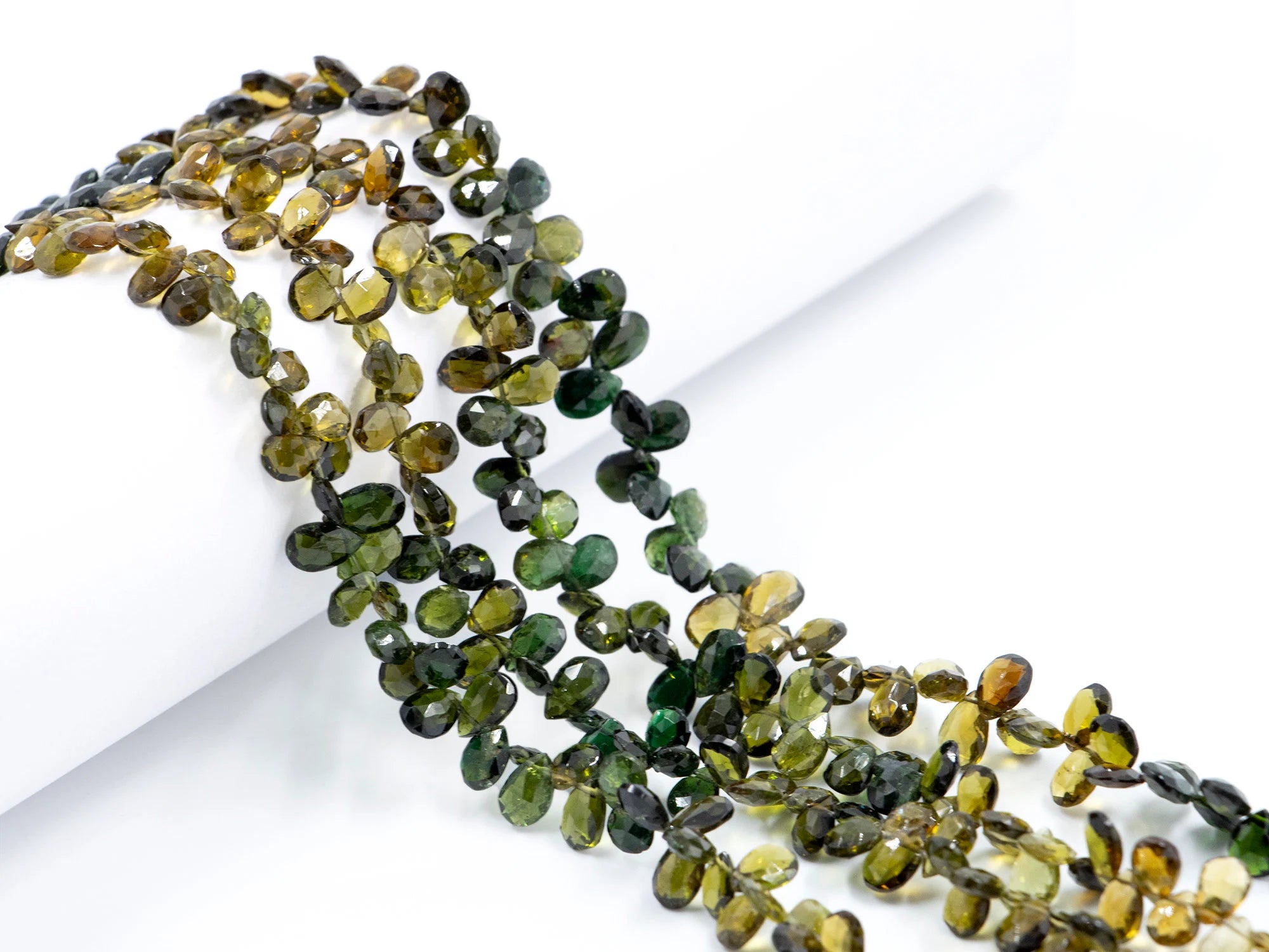 Natural Chrome Tourmaline Faceted Pear Beads, Chrome Tourmaline Pears, Tourmaline Handmade Jewelry Making Beads, 9 Inch Strand
