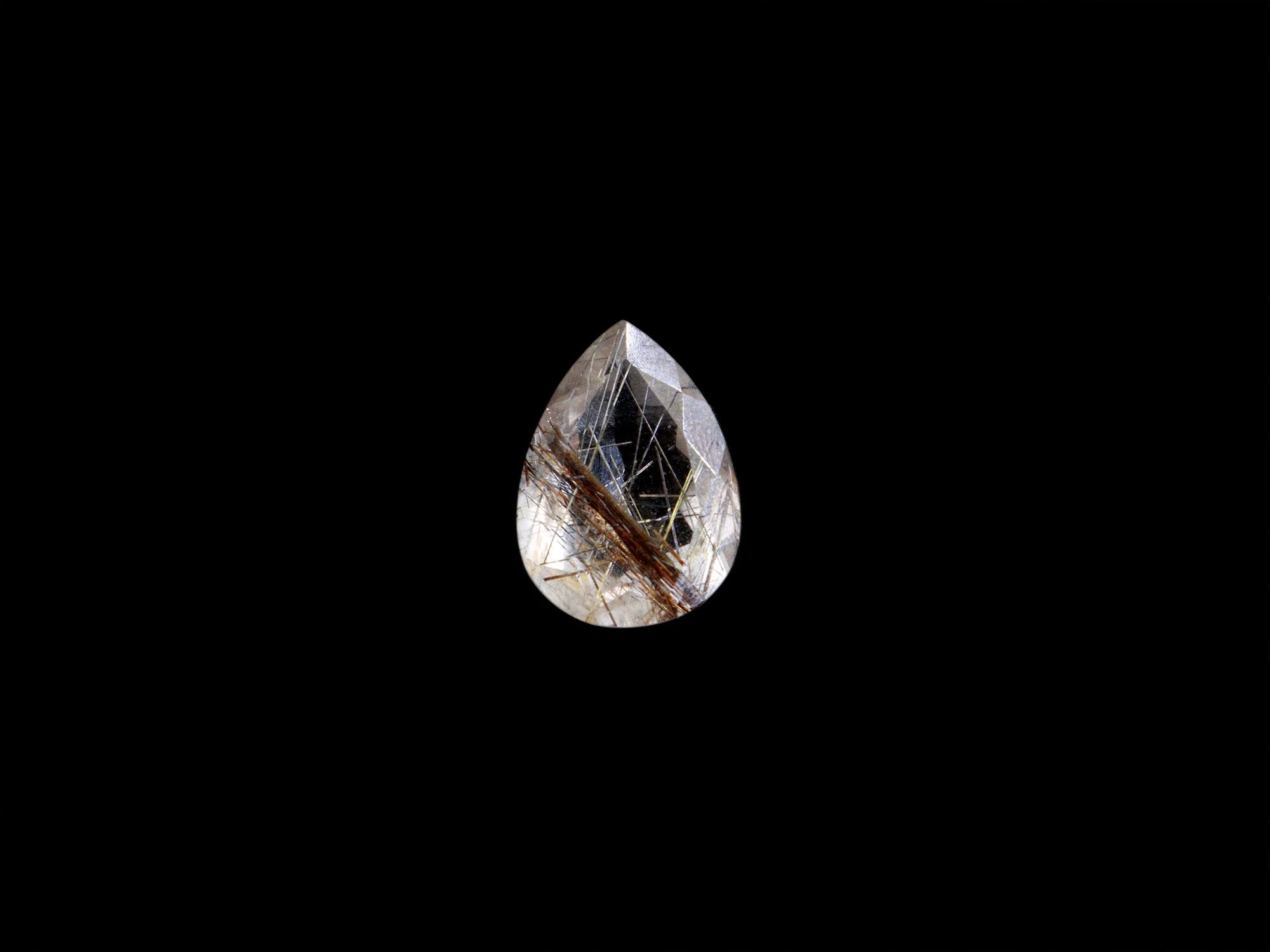 Black Rutile Pear Cut Loose Gemstone, 12x16.5 mm, Black Rutile Pear, Black Rutile Ring Cut, Rutile Jewelry Making, SKU1665