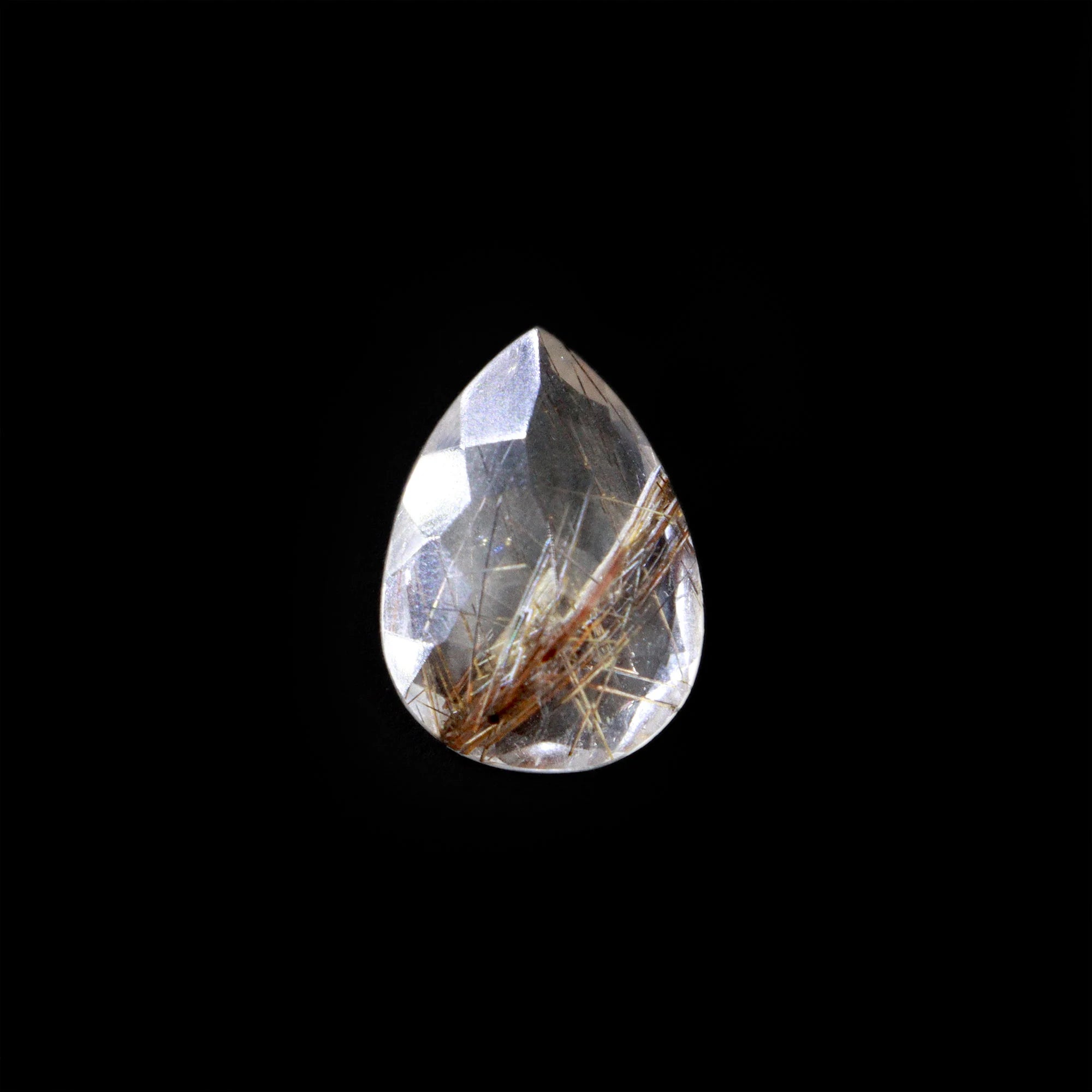 Black Rutile Pear Cut Loose Gemstone, 12x16.5 mm, Black Rutile Pear, Black Rutile Ring Cut, Rutile Jewelry Making, SKU1665