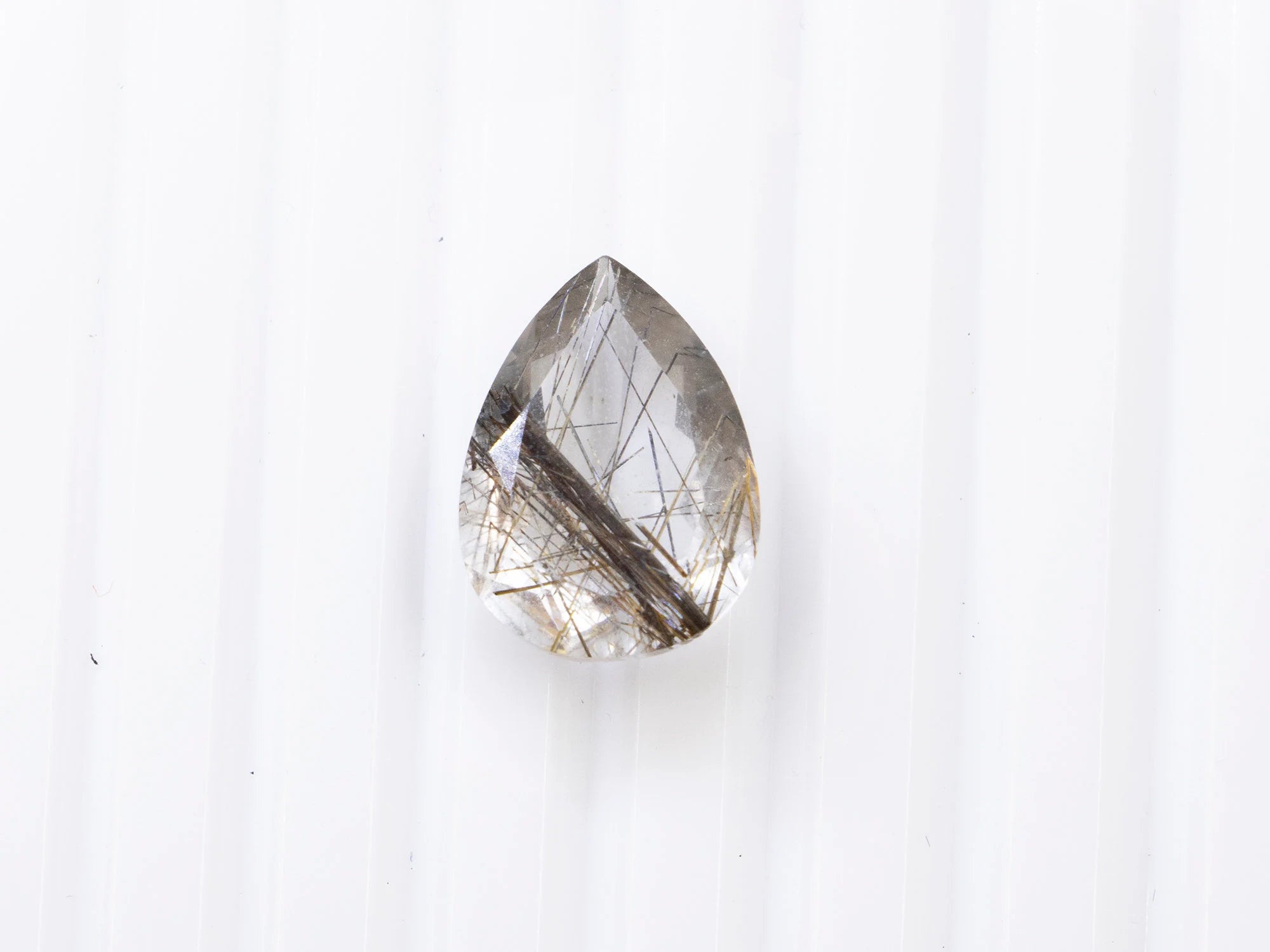 Black Rutile Pear Cut Loose Gemstone, 12x16.5 mm, Black Rutile Pear, Black Rutile Ring Cut, Rutile Jewelry Making, SKU1665