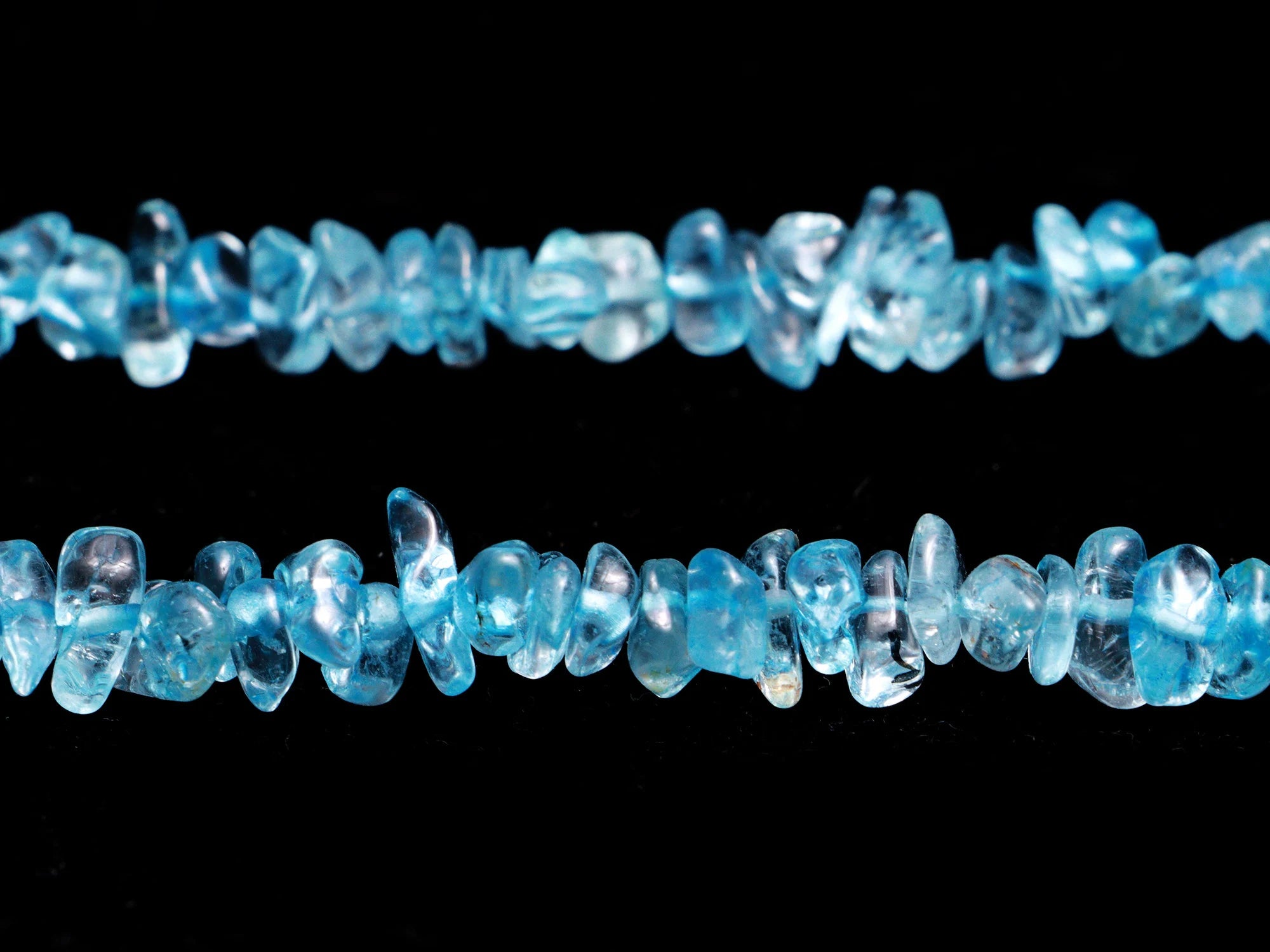 Blue Topaz Smooth Chips Beads, 4 To 6 mm, Blue Topaz Nuggets Chips, Blue Topaz Handmade Jewelry Making Beads, 36 Inch