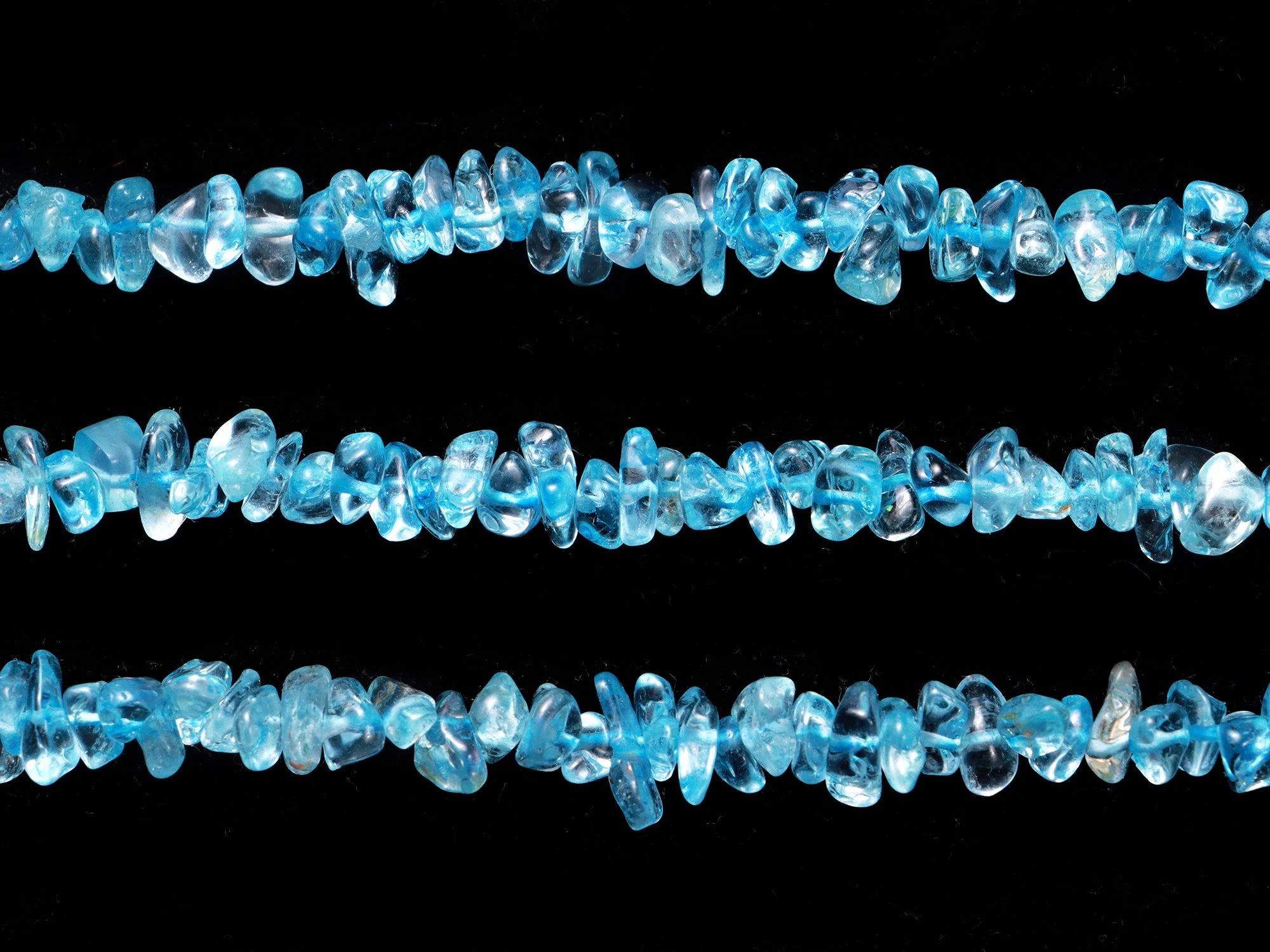 Blue Topaz Smooth Chips Beads, 4 To 6 mm, Blue Topaz Nuggets Chips, Blue Topaz Handmade Jewelry Making Beads, 36 Inch
