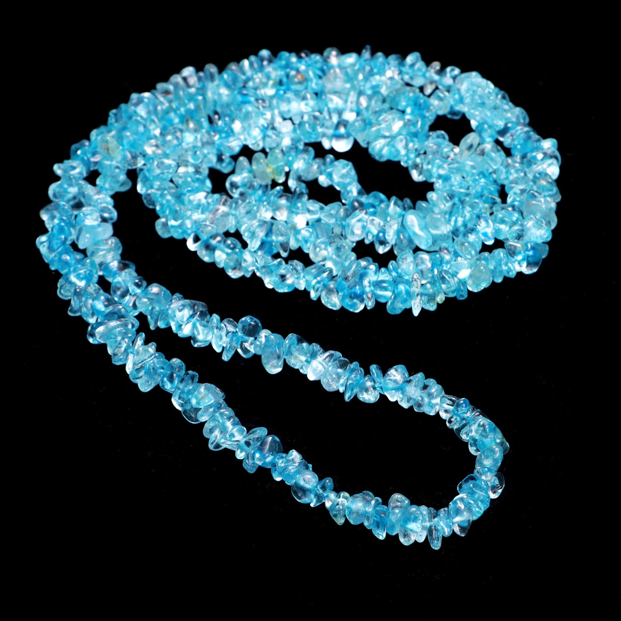 Blue Topaz Smooth Chips Beads, 4 To 6 mm, Blue Topaz Nuggets Chips, Blue Topaz Handmade Jewelry Making Beads, 36 Inch