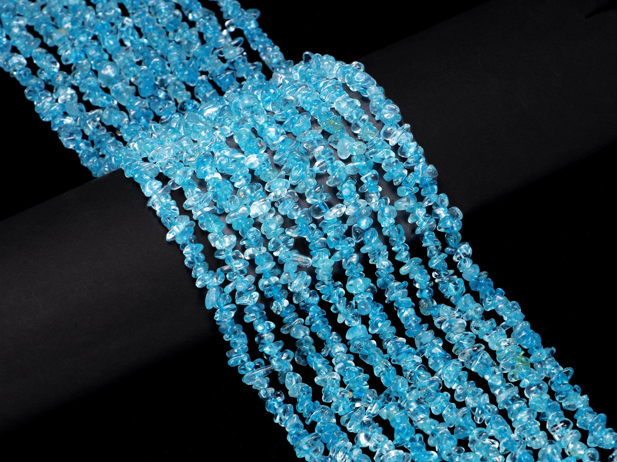 Blue Topaz Smooth Chips Beads, 4 To 6 mm, Blue Topaz Nuggets Chips, Blue Topaz Handmade Jewelry Making Beads, 36 Inch