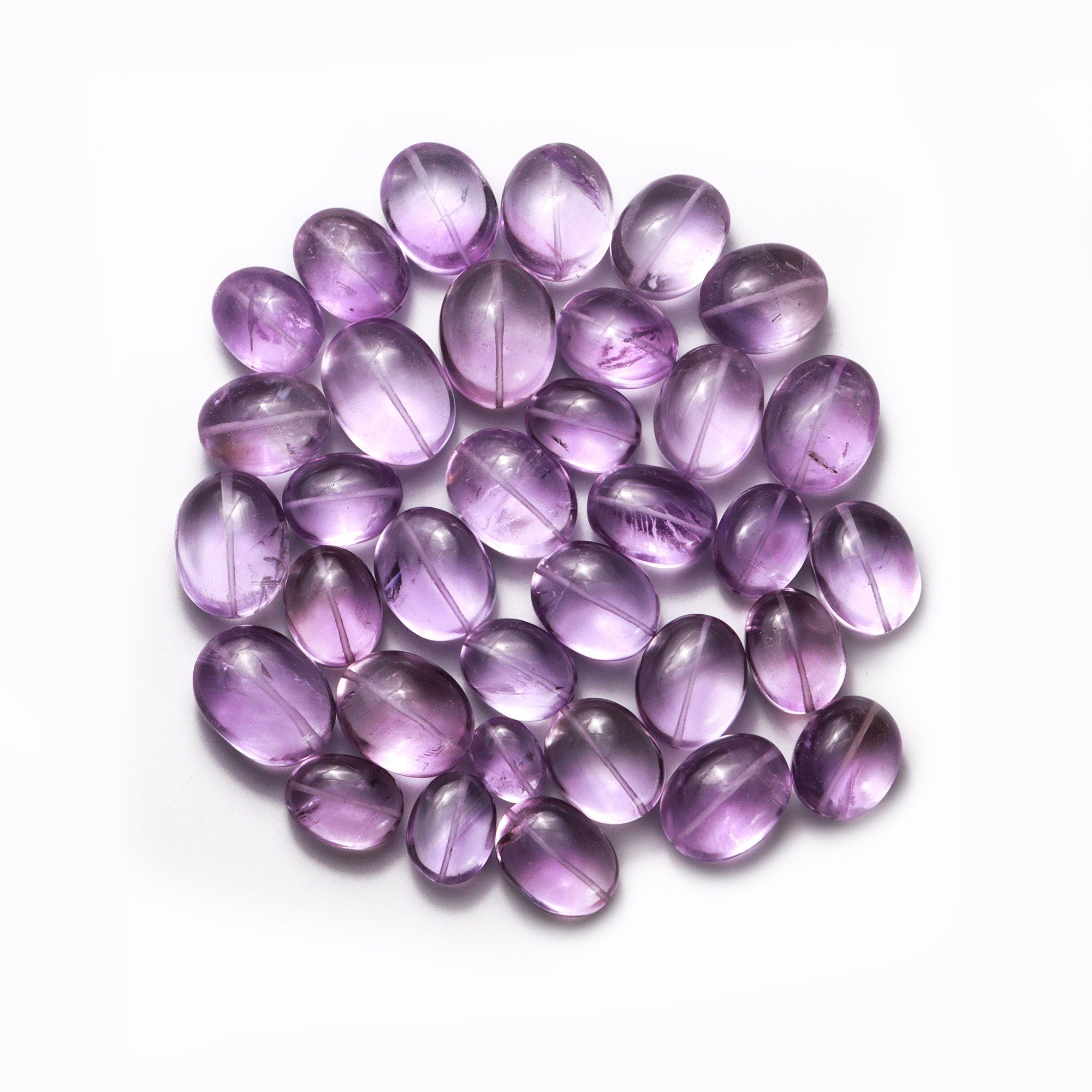 AA Quality Amethyst Smooth Oval Beads, 8.5x11 mm To 15x19.5 mm, Amethyst Oval, Amethyst Handmade Jewelry Making Gemstone Beads, SKU1852