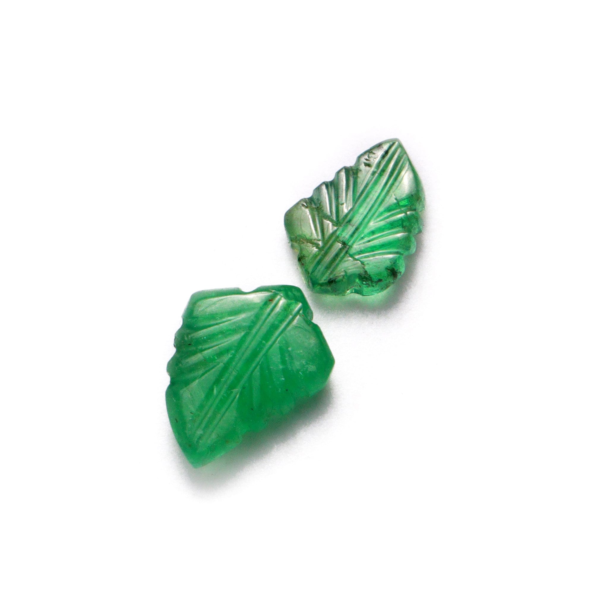 Green Emerald Leaf Carving Loose Gemstone, 7x9 mm To 8x11 mm, Emerald Carved Leaf, Emerald Engraving Jewelry Making Gemstone, SKU1935