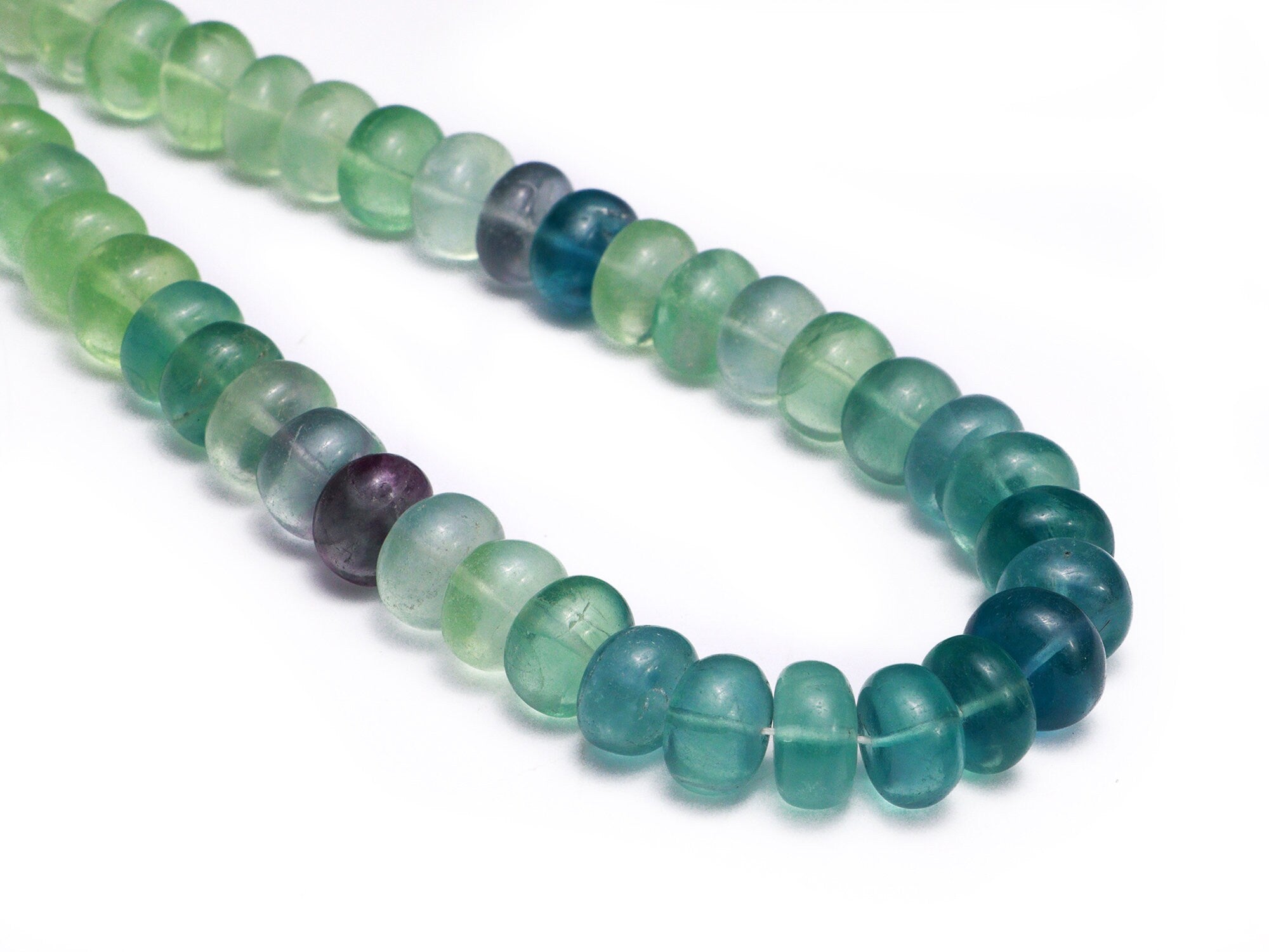 Natural Multi Fluorite Smooth Rondelle Beads, Multi Fluorite Beads, Multi Fluorite Jewelry Making Gemstone Beads, 18 Inch Strand