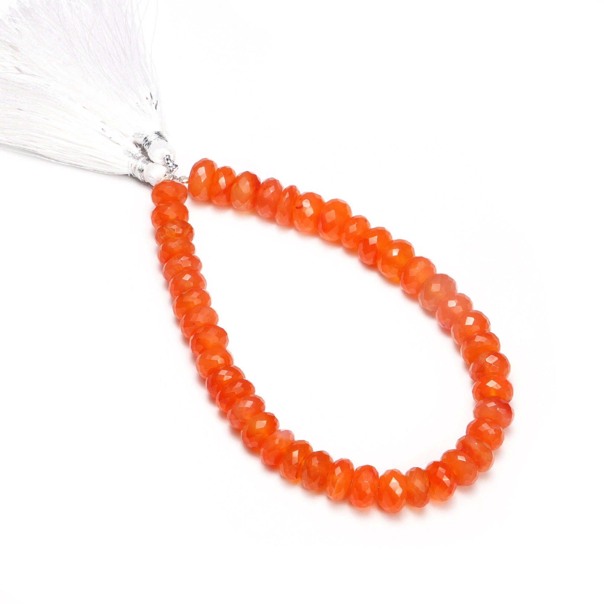 Orange Carnelian Faceted Rondelle Beads, Carnelian Beads, Carnelian Handmade Jewelry Making Gemstone Beads, September Birthstone