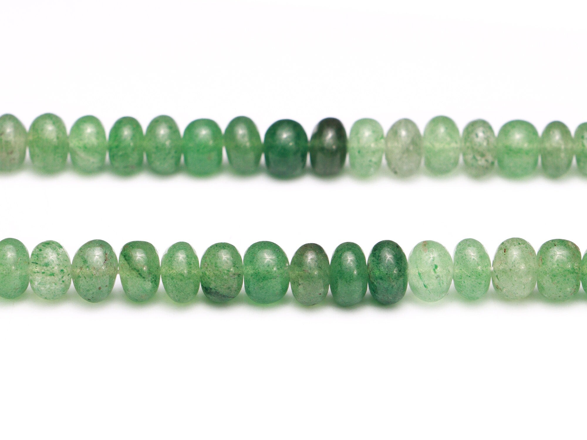 Green Strawberry Quartz Smooth Rondelle Beads, Strawberry Quartz Beads, Strawberry Quartz Jewelry Making Gemstone Beads