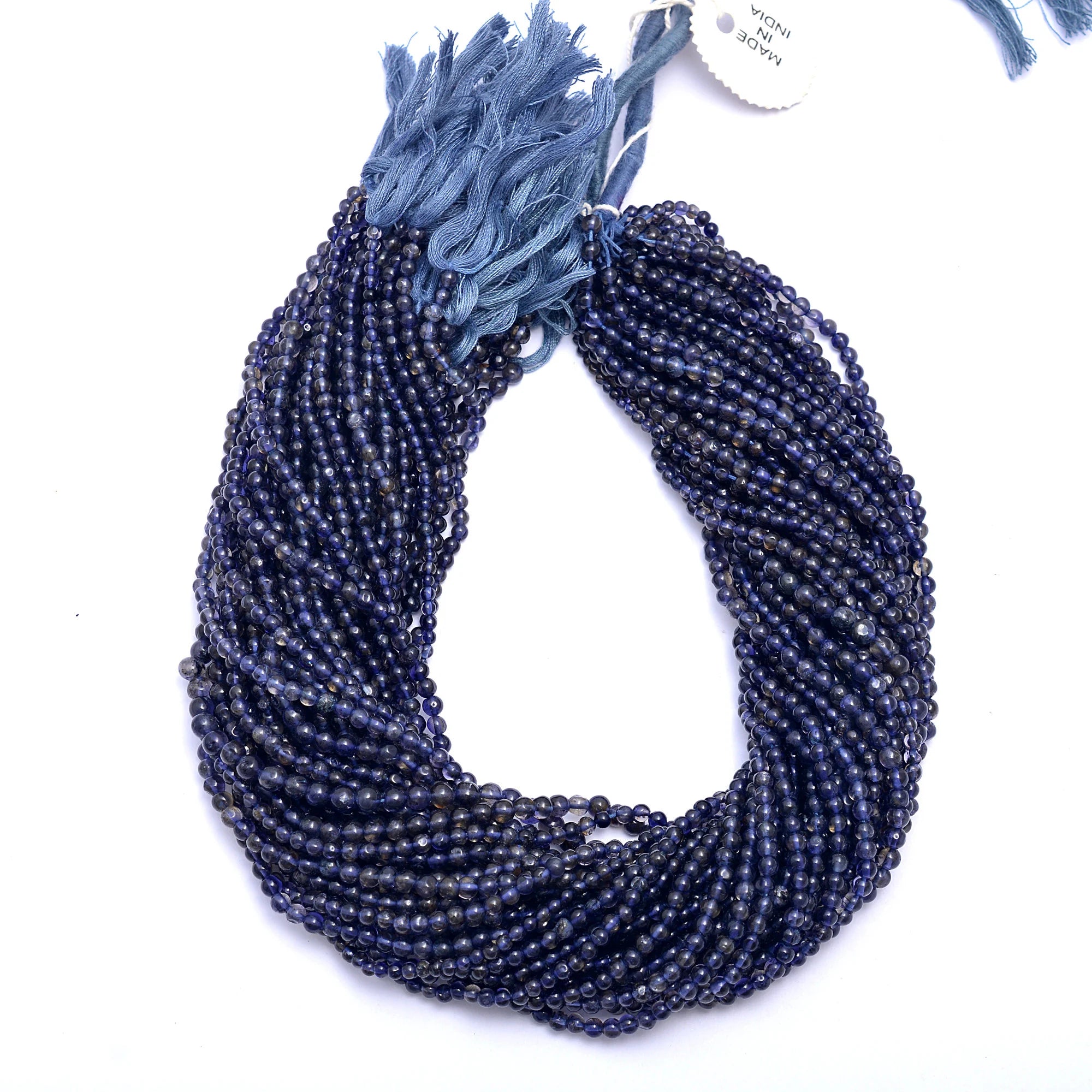 Iolite Smooth Round Balls Beads, Iolite Balls Beads Full Hunk, 3 mm to 5 mm Beads, SKU420