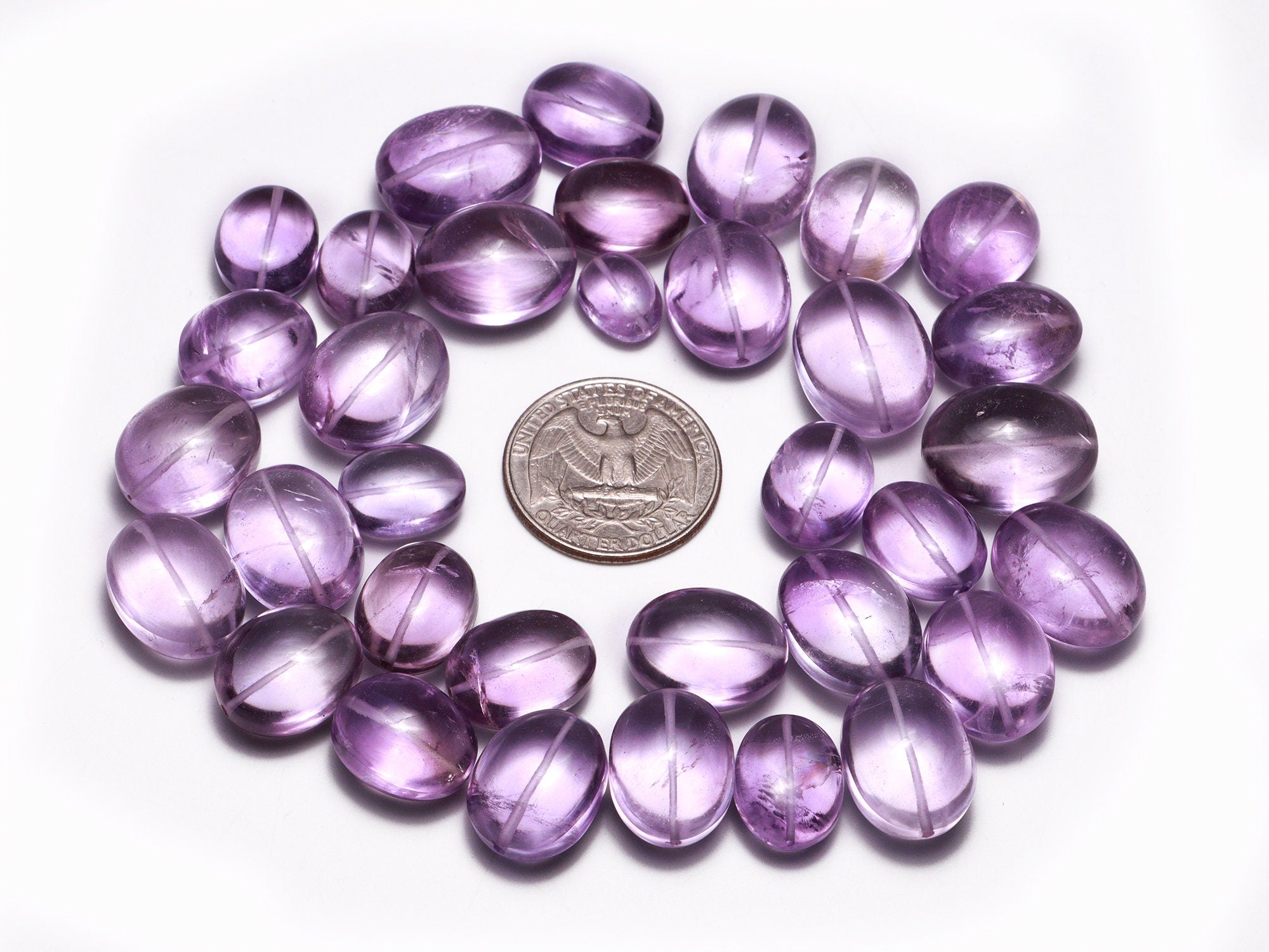 AA Quality Amethyst Smooth Oval Beads, 8.5x11 mm To 15x19.5 mm, Amethyst Oval, Amethyst Handmade Jewelry Making Gemstone Beads, SKU1852