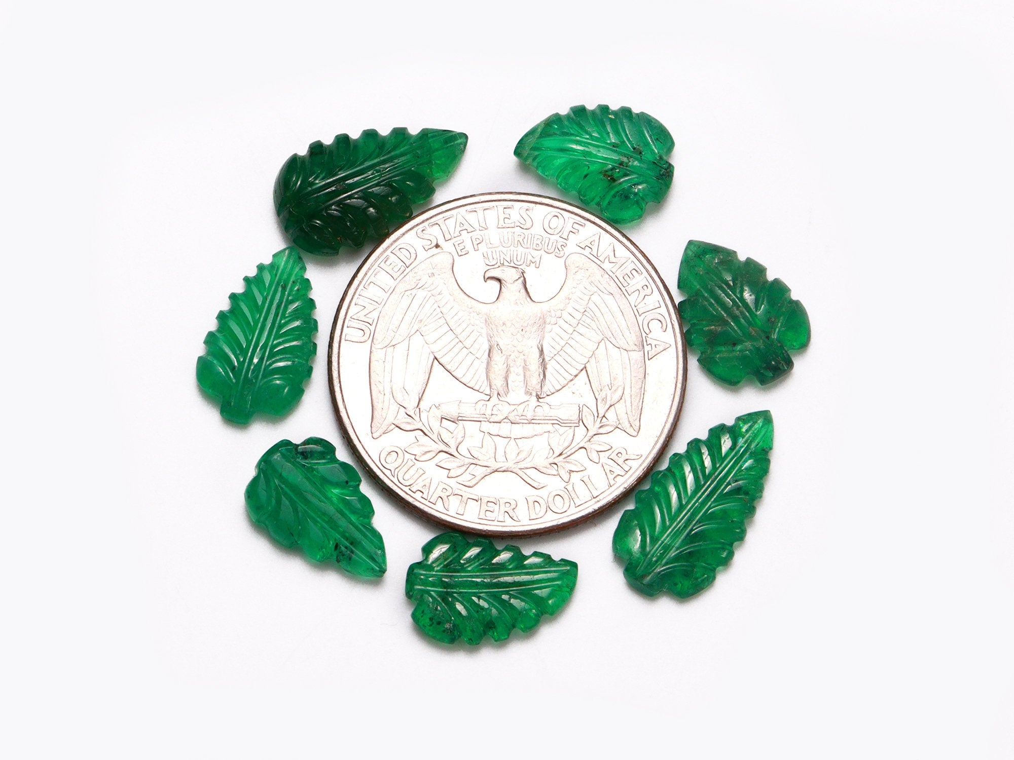 Green Emerald Carving Leaf Loose Gemstone, 8x11 mm To 8x14 mm, Emerald Carving Leaf, Emerald Engraving Jewelry Making Gemstone, SKU1912