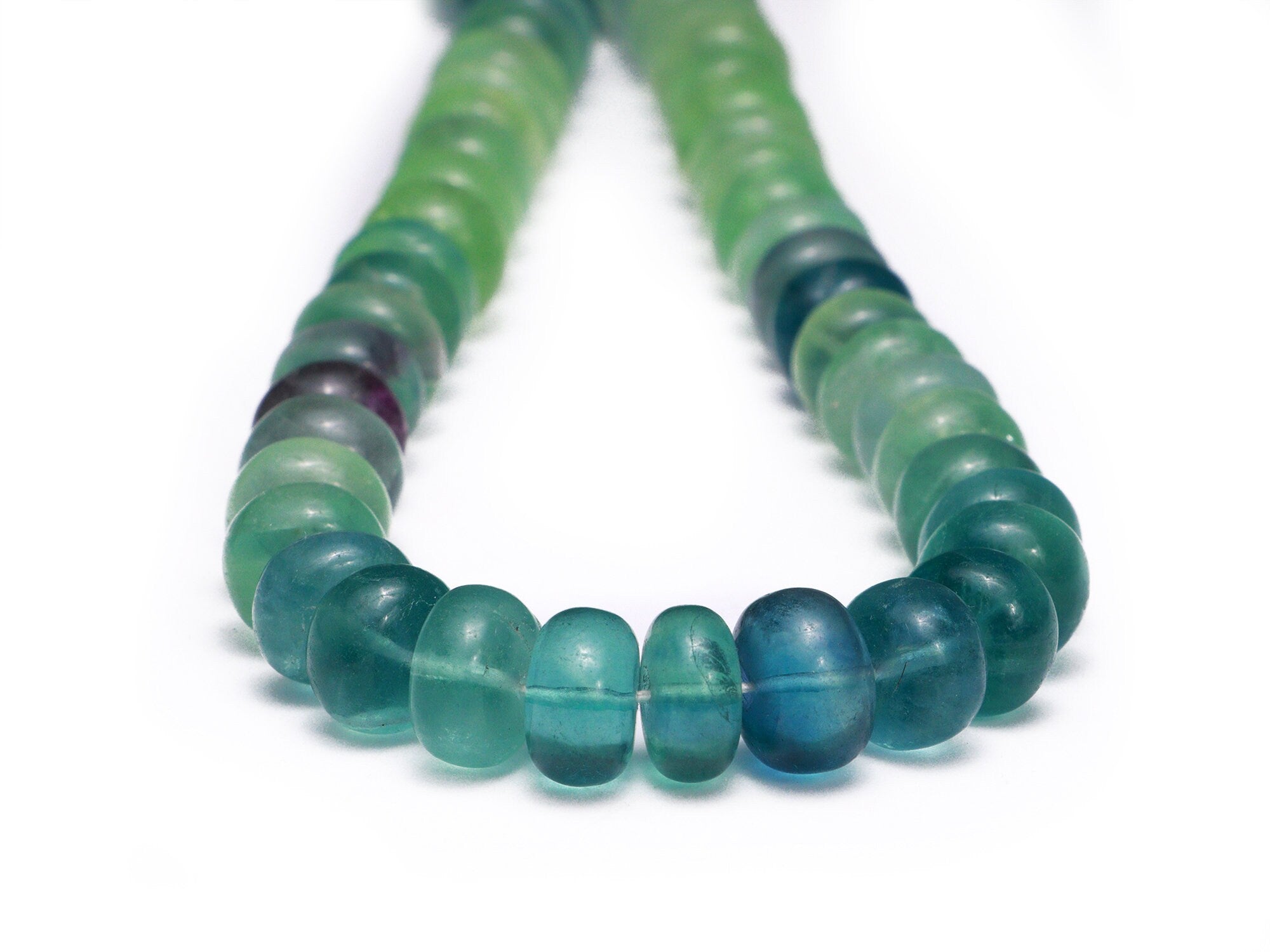Natural Multi Fluorite Smooth Rondelle Beads, Multi Fluorite Beads, Multi Fluorite Jewelry Making Gemstone Beads, 18 Inch Strand