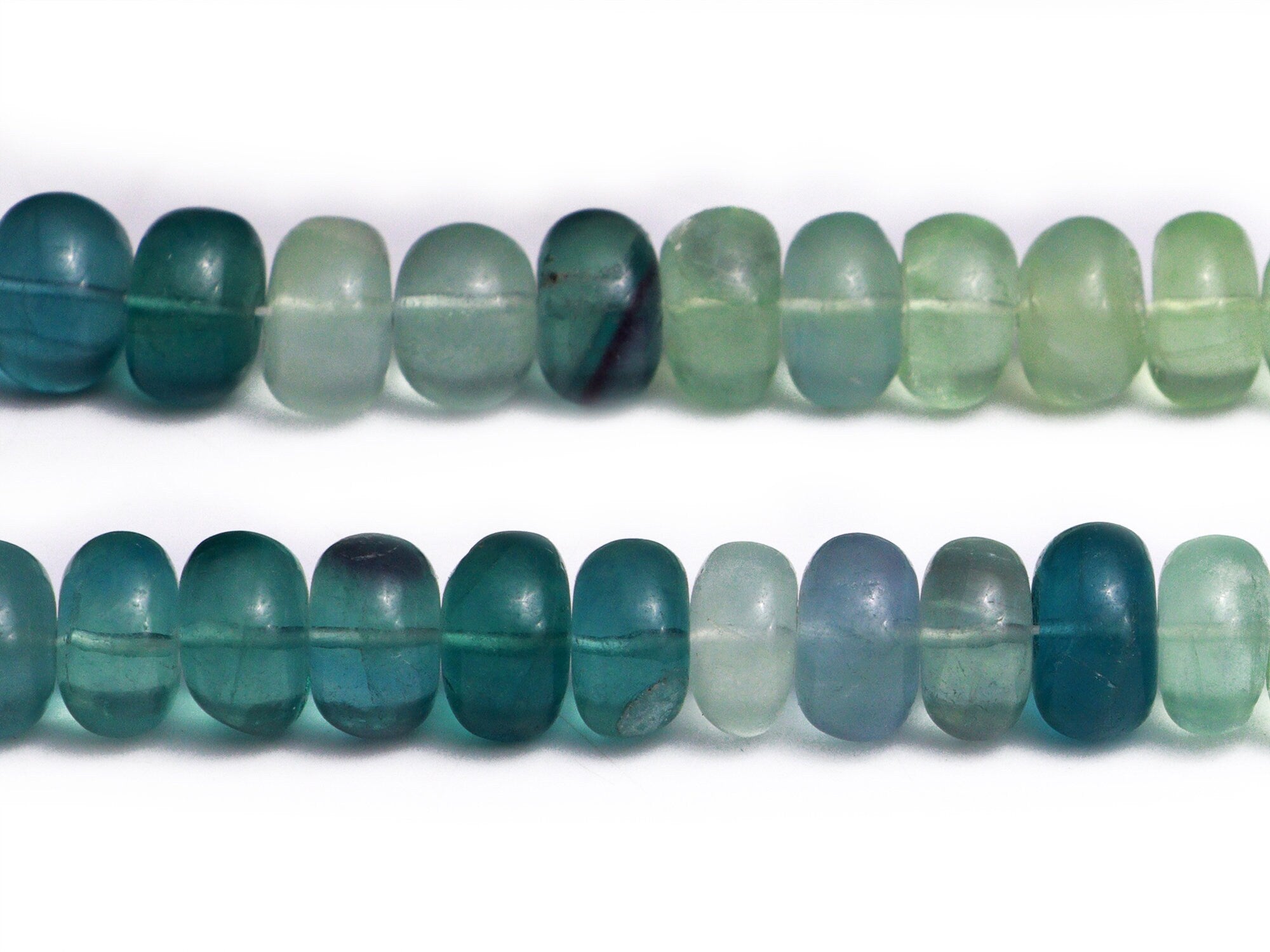 Natural Multi Fluorite Smooth Rondelle Beads, Multi Fluorite Beads, Multi Fluorite Jewelry Making Gemstone Beads, 18 Inch Strand