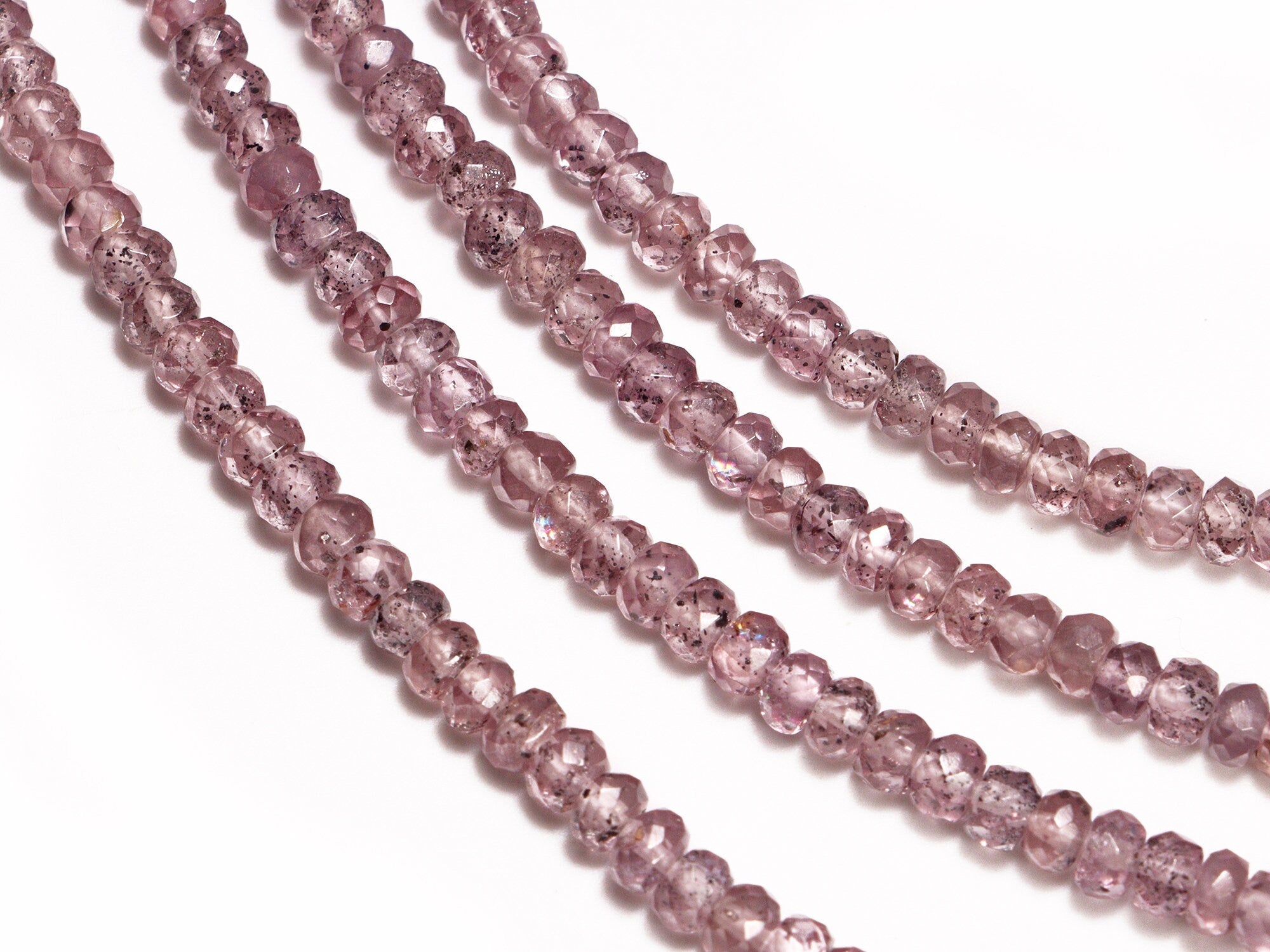 Malaya Garnet Faceted Rondelle Beads, 3.5 mm To 5 mm, Malaia Garnet Beads, Malaya Garnet Jewelry Making Gemstone Beads, 18 Inch