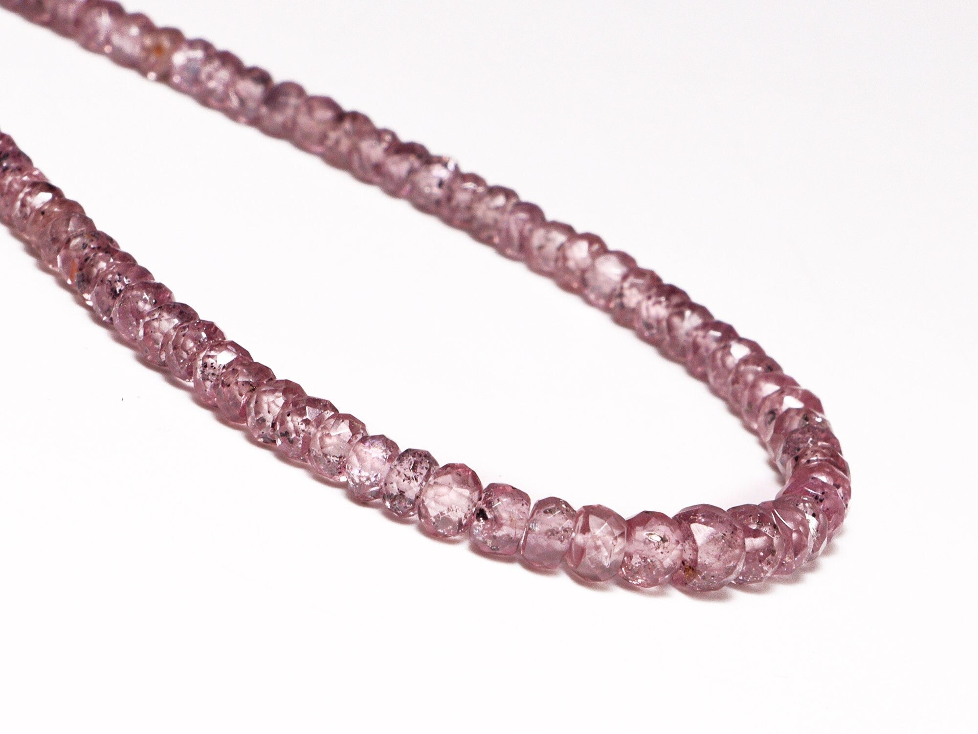 Malaya Garnet Faceted Rondelle Beads, 3.5 mm To 5 mm, Malaya Garnet Beads, Malaya Garnet Jewelry Making Gemstone Beads, 18 Inch