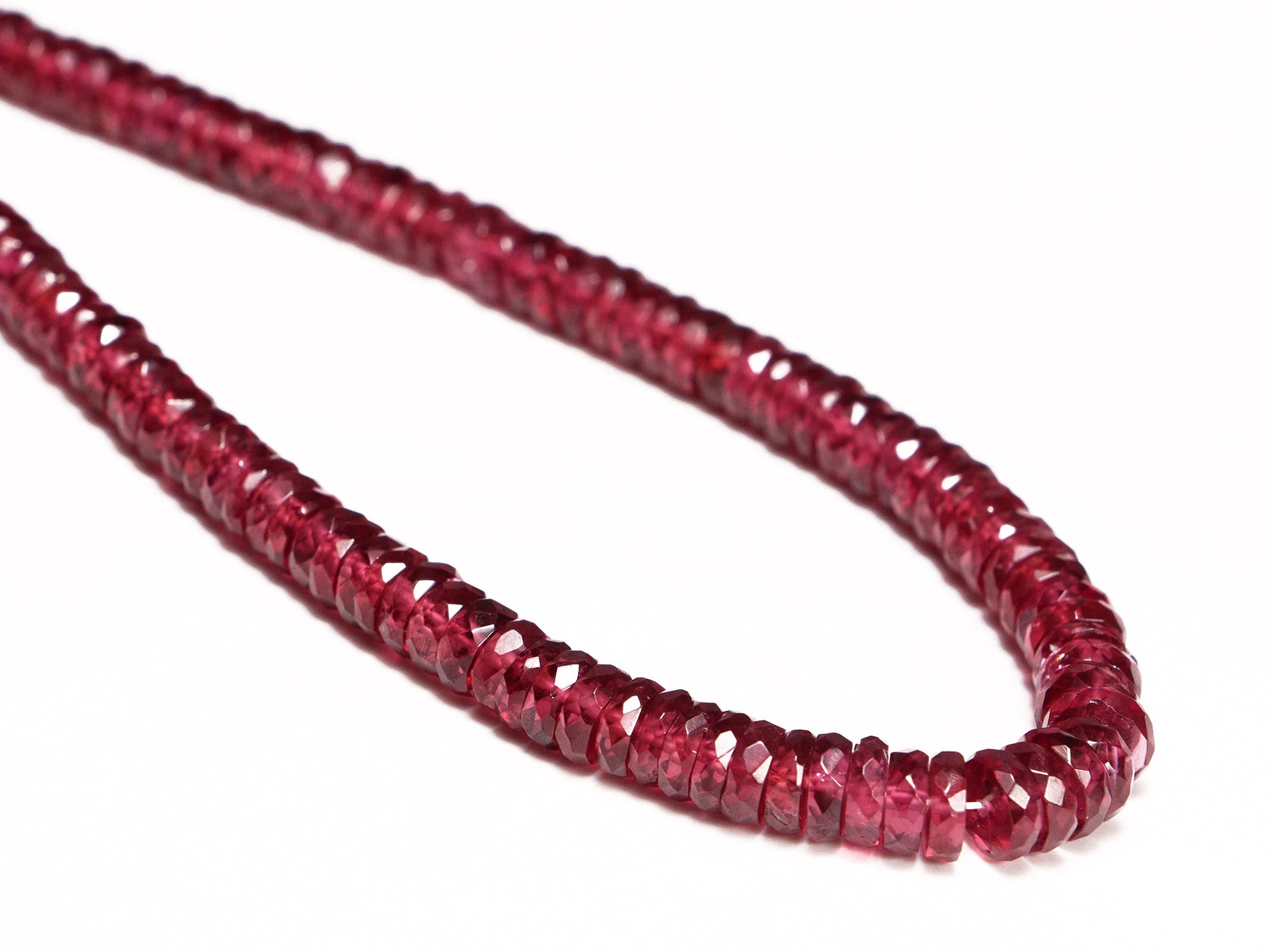 Rhodolite Garnet Faceted Tyre Beads, 3.5 mm To 6 mm, Rhodolite Garnet Wheels, Reddish Garnet Jewelry Making Gemstone Beads, 16 Inch
