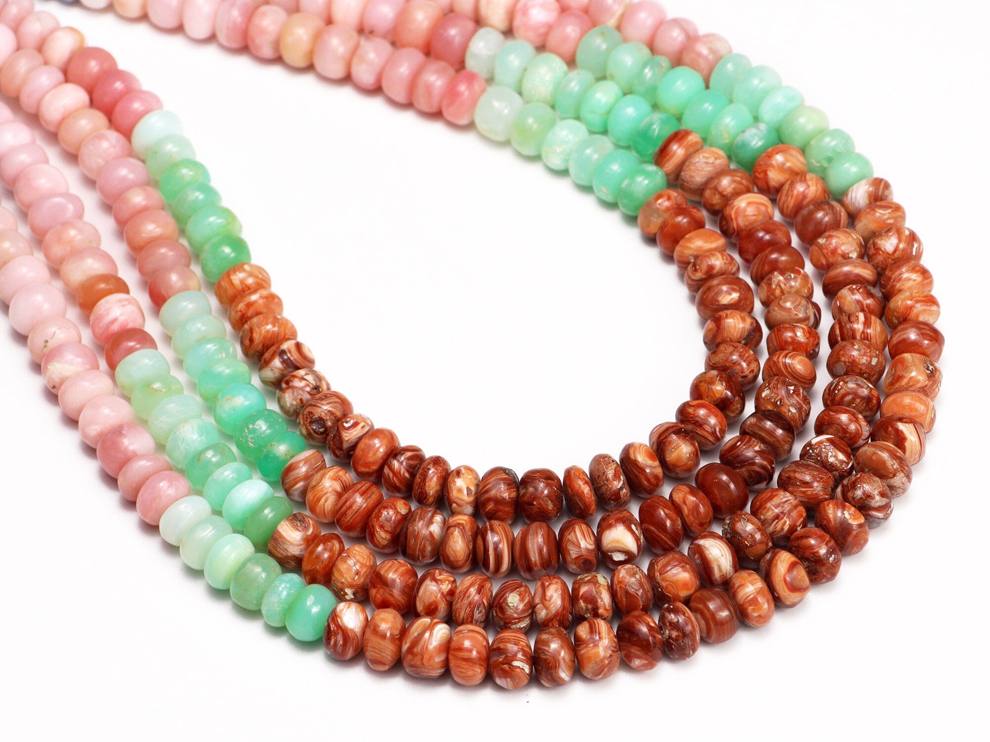 Multi Opal Smooth Rondelle Beads, 6 mm To 6.5 mm, Multi Opal Beads, Multi Opal Shaded Beads, Multi Opal Jewelry Making Gemstone SKU 1988