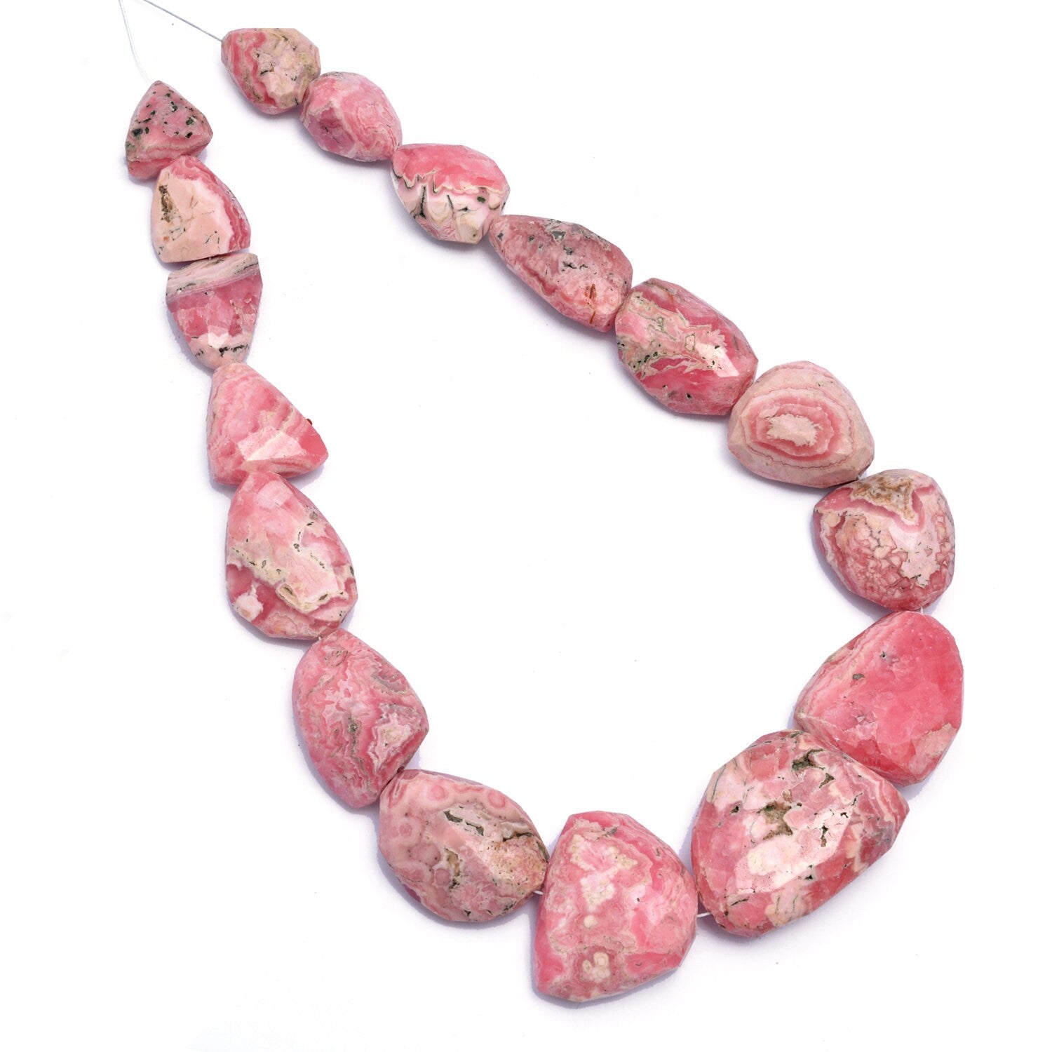 Natural Rhodochrosite Faceted Nuggets, 17x19mm To 29x39 mm, SKU254