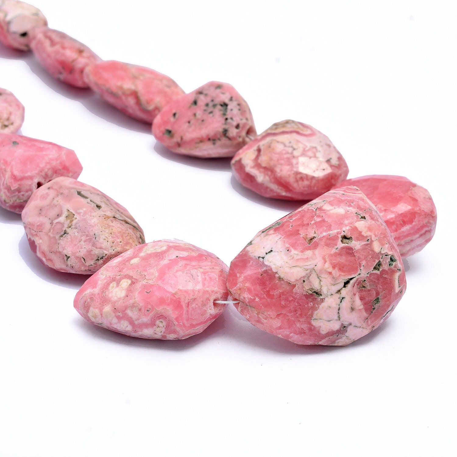 Natural Rhodochrosite Faceted Nuggets, 17x19mm To 29x39 mm, SKU254