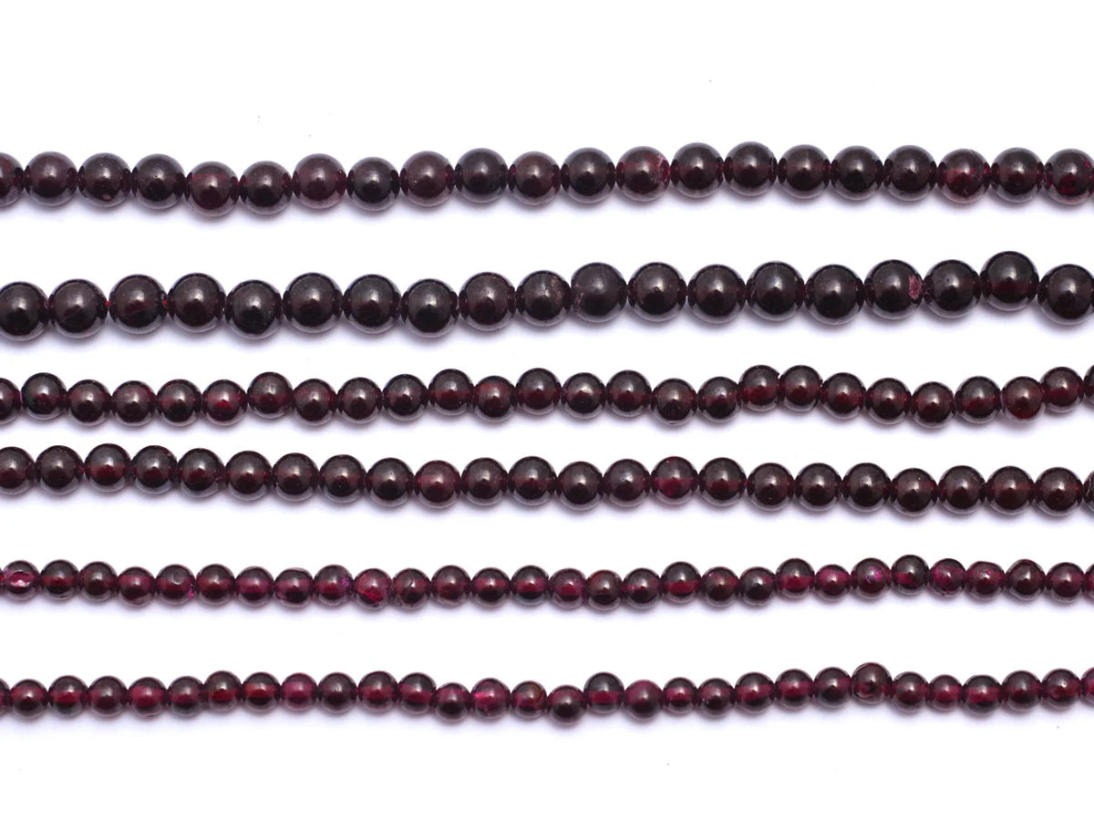 Natural Red Garnet Smooth Round Beads, 5 mm, 6mm, Red Garnet Balls, SKU264