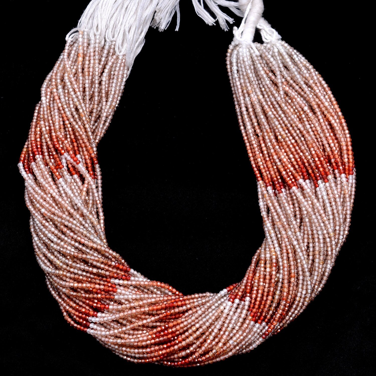 AAA Quality Natural Multi Zircon Micro Faceted Rondelle Beads, 2 mm To 2.5 mm, SKU267