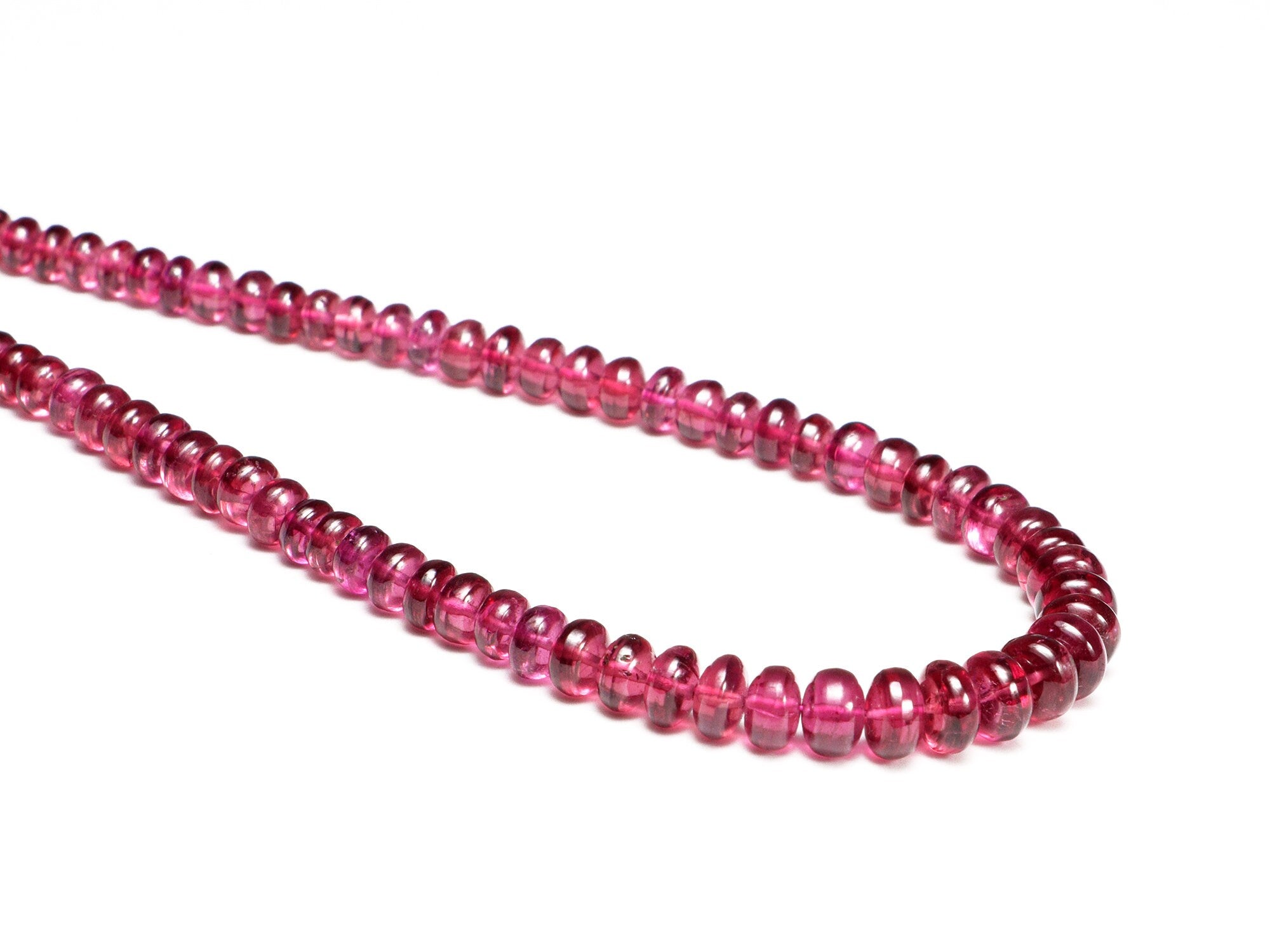 Reddish Rhodolite Garnet Smooth Rondelle Beads, Rhodolite Garnet Rondelle, Garnet Jewelry Making Gemstone Beads, 18 Inch Strand