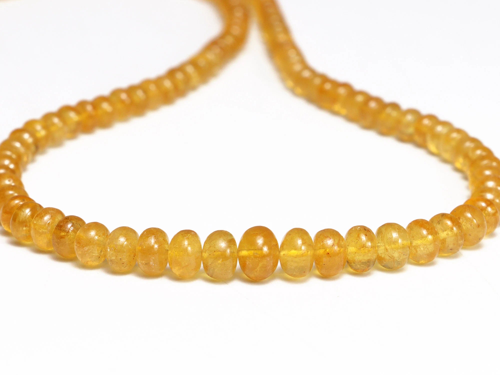 Golden Aquamarine Smooth Rondelle Beads, 3mm To 7mm, Yellow Aquamarine Beads, Yellow Aquamarine Jewelry Making Gemstone Beads