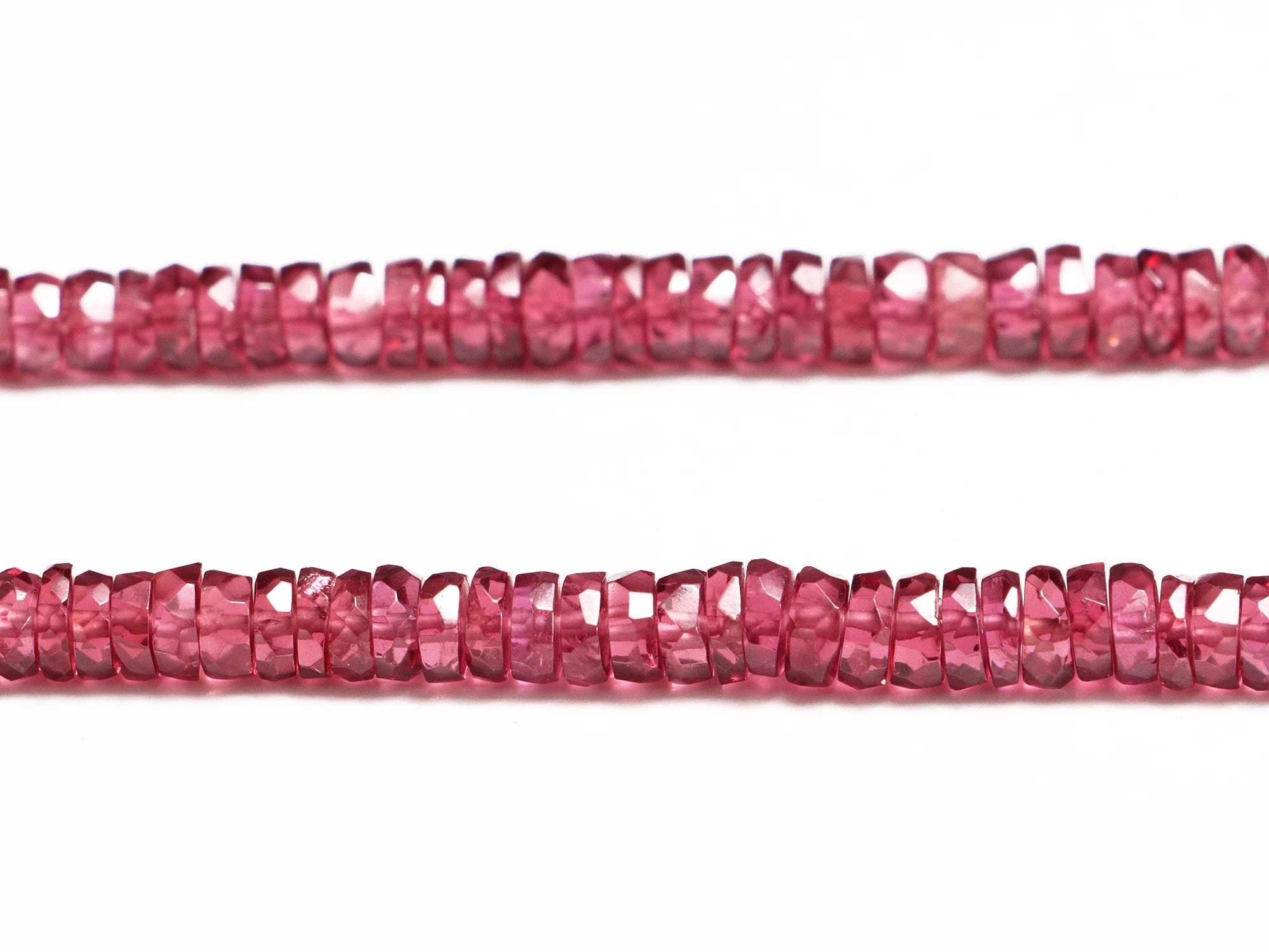 Reddish Rhodolite Garnet Faceted Tyre Beads, 3mm To 6mm, Rhodolite Garnet Wheels, Reddish Garnet Jewelry Making Gemstone Beads