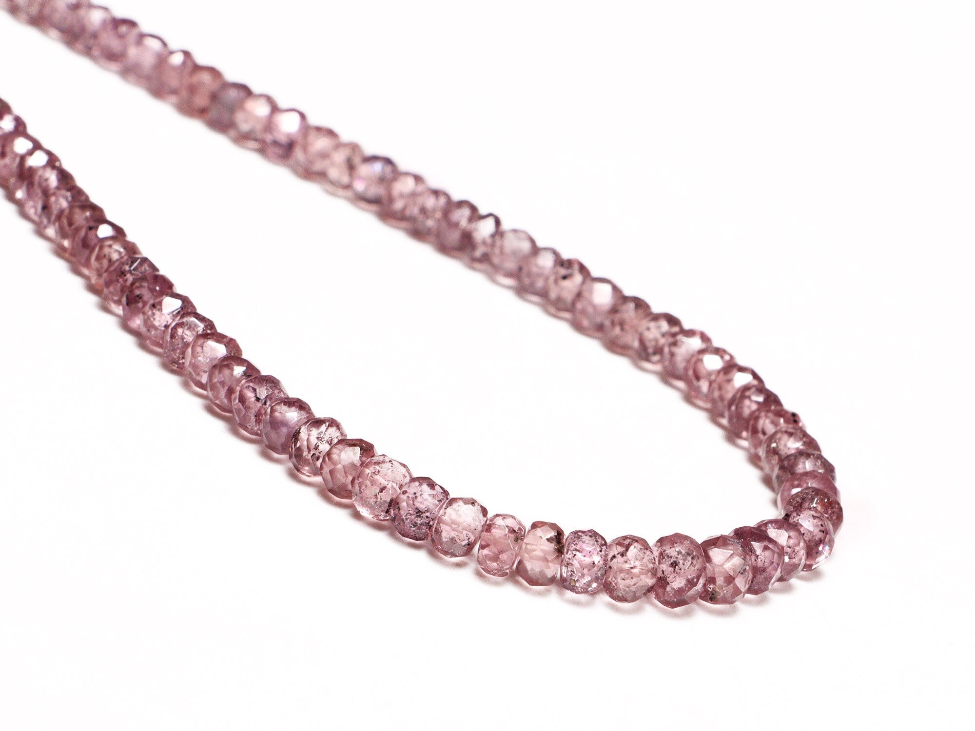 Malaya Garnet Faceted Rondelle Beads, 3.5 mm To 5 mm, Malaia Garnet Beads, Malaya Garnet Jewelry Making Gemstone Beads, 18 Inch