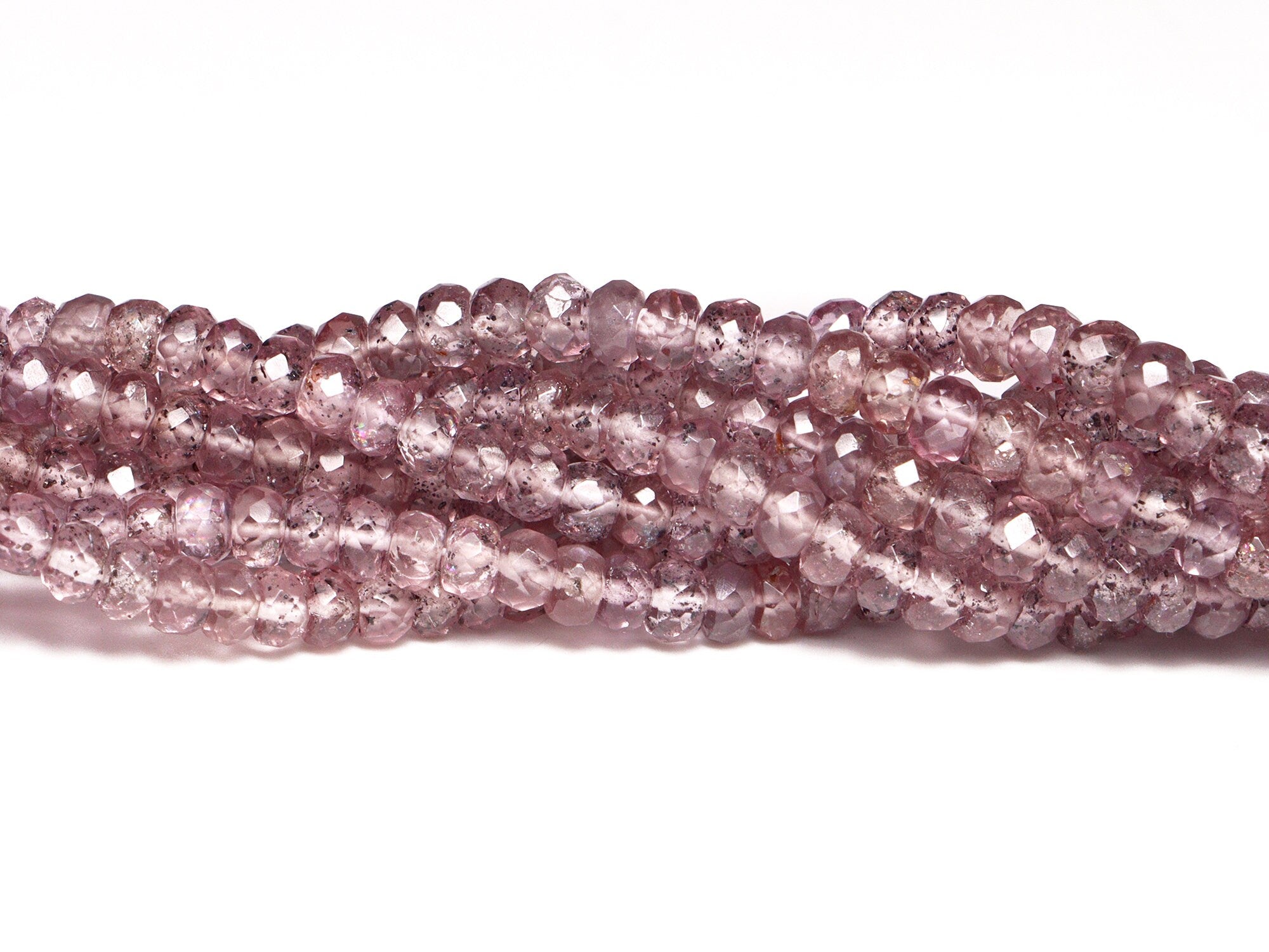 Malaya Garnet Faceted Rondelle Beads, 3.5 mm To 5 mm, Malaia Garnet Beads, Malaya Garnet Jewelry Making Gemstone Beads, 18 Inch